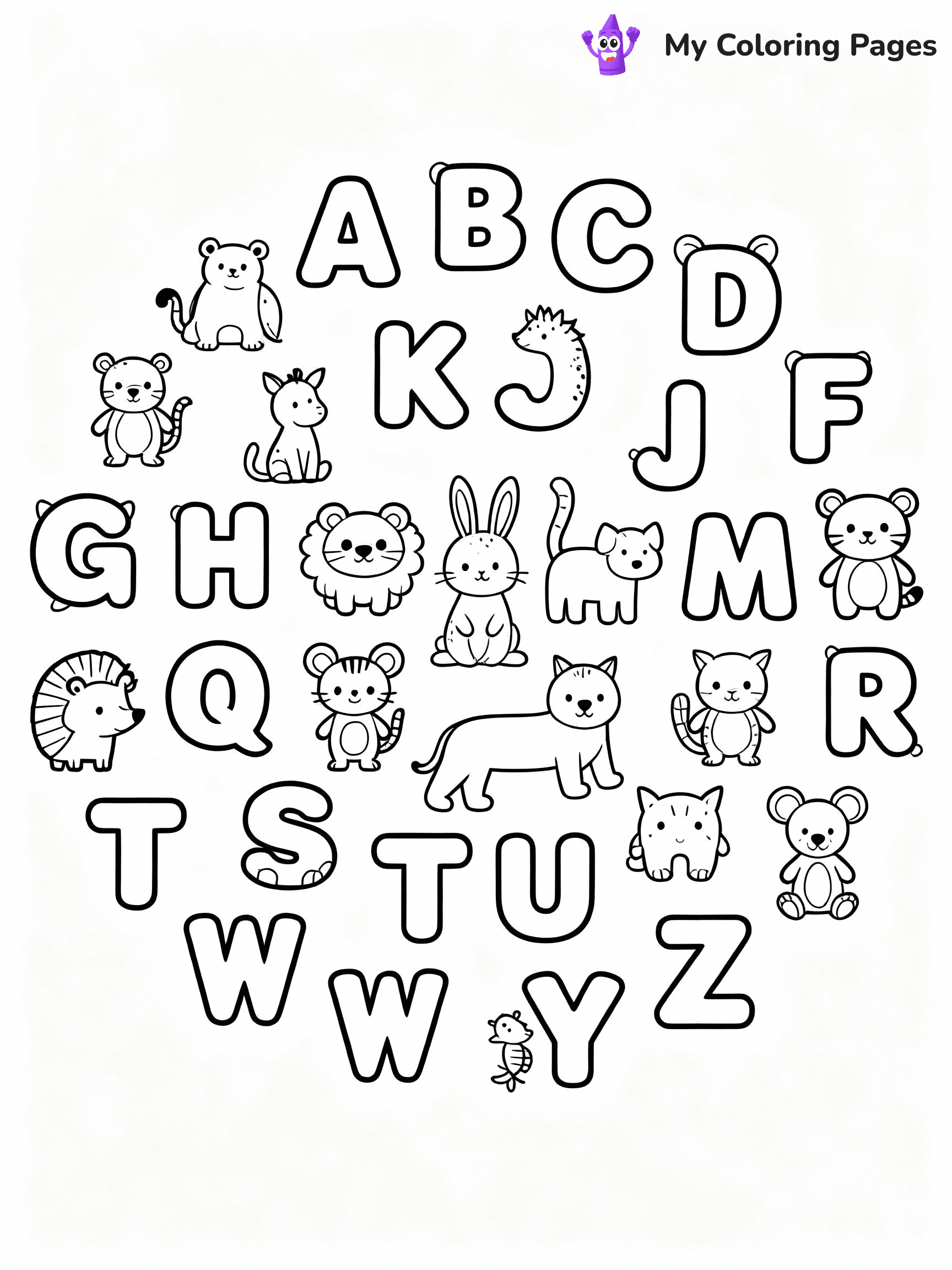 Alphabet Coloring Pages - 24