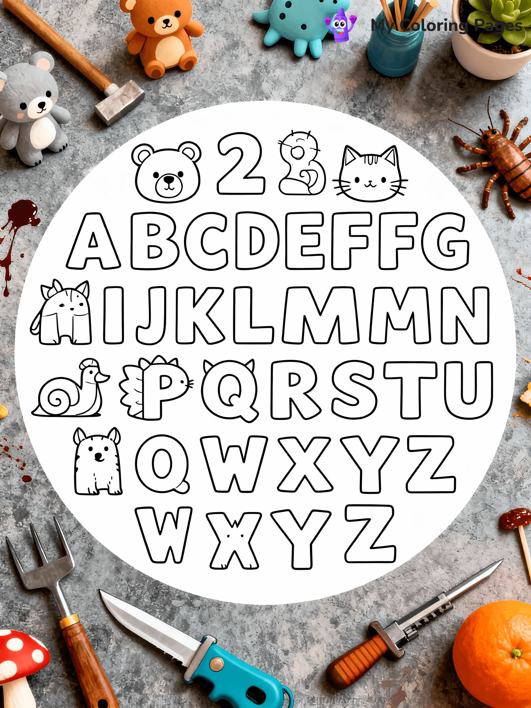 Alphabet Coloring Pages - 22