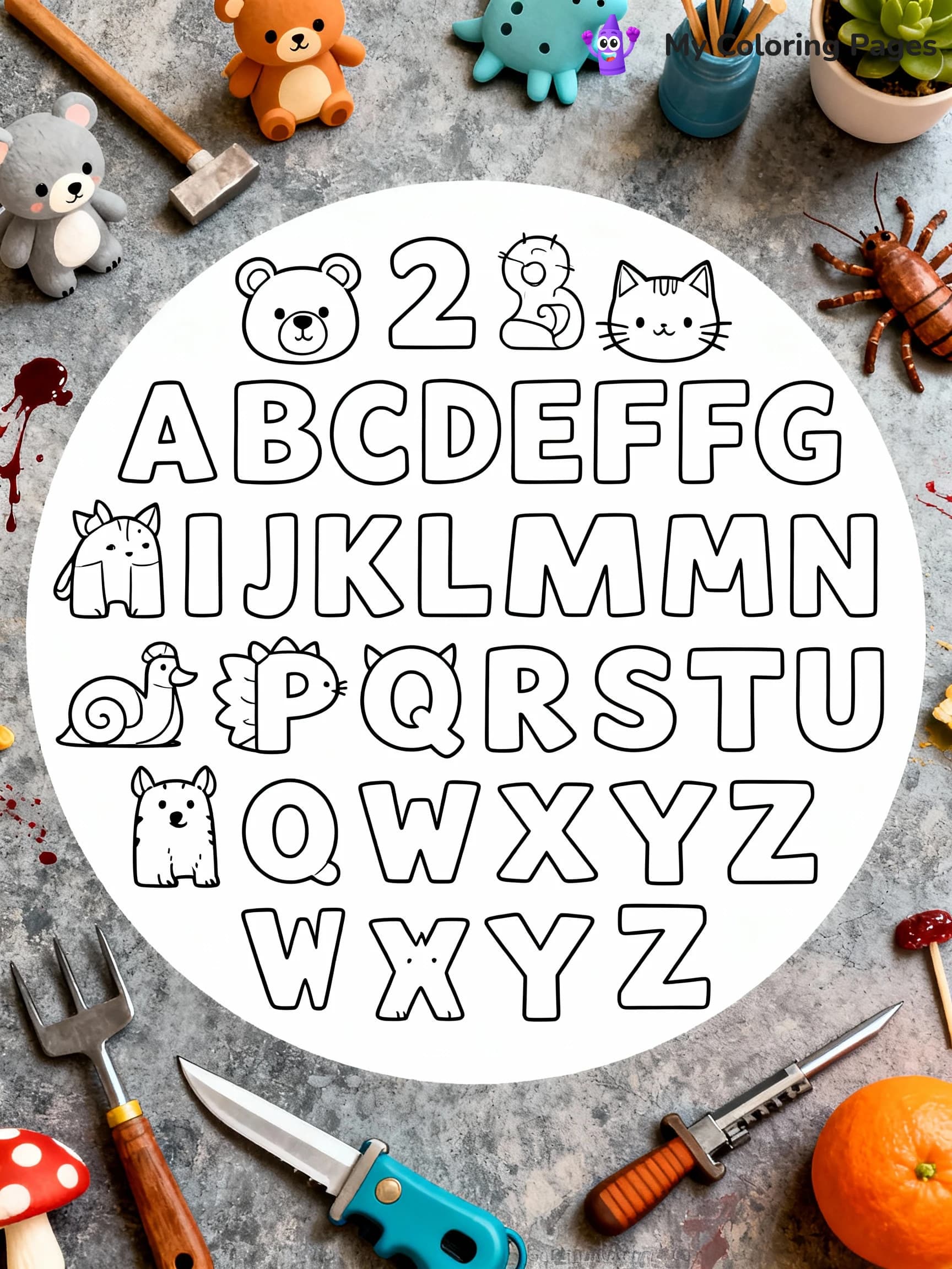 Alphabet Coloring Pages - 22