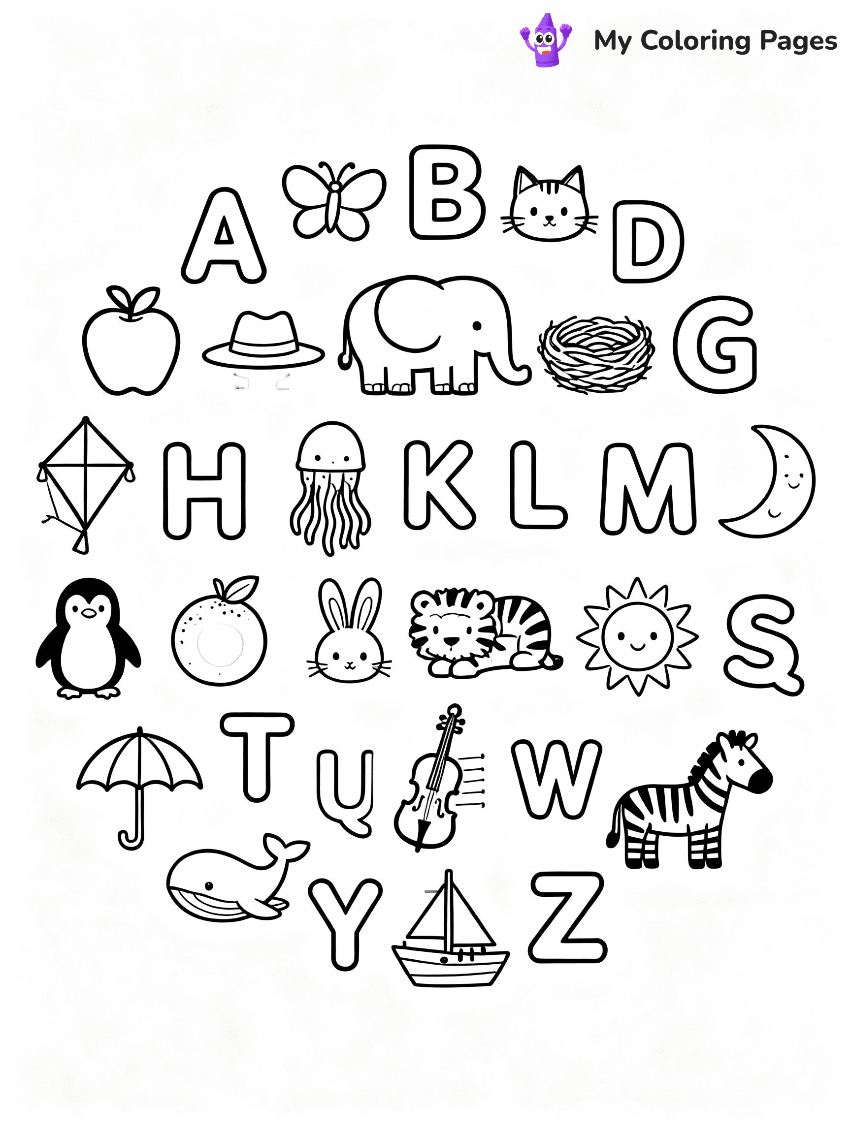 Alphabet Coloring Pages - 15