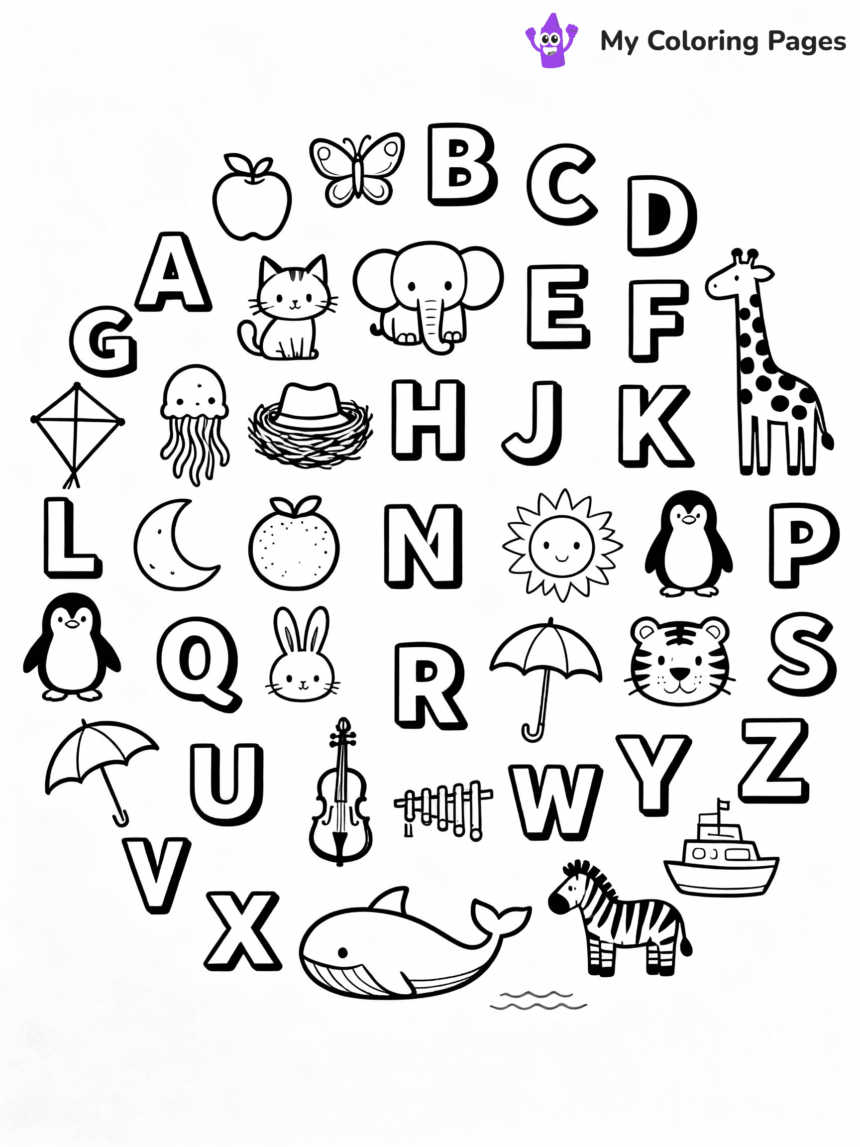 Alphabet Coloring Pages - 11