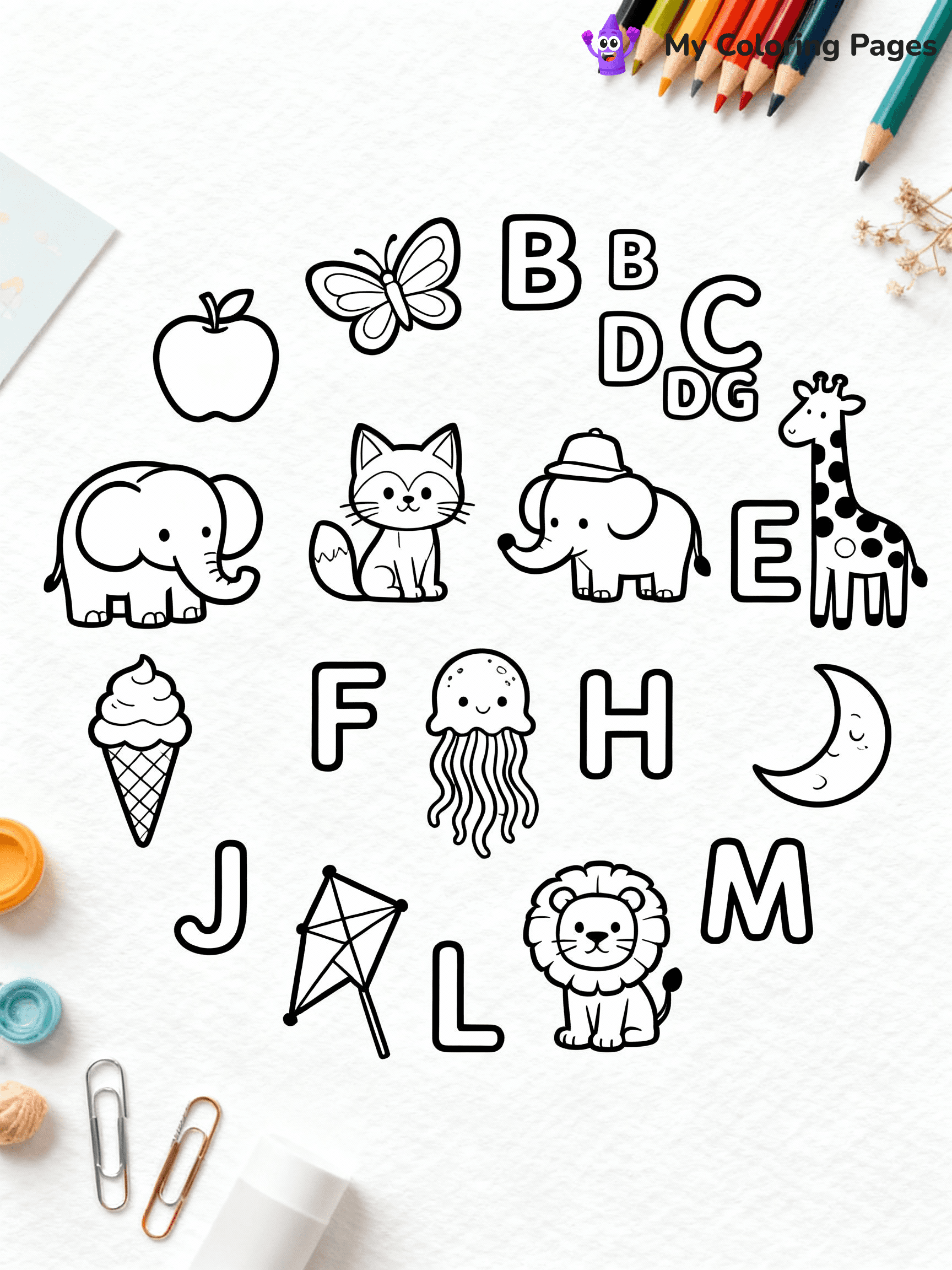 Alphabet Coloring Pages - 6