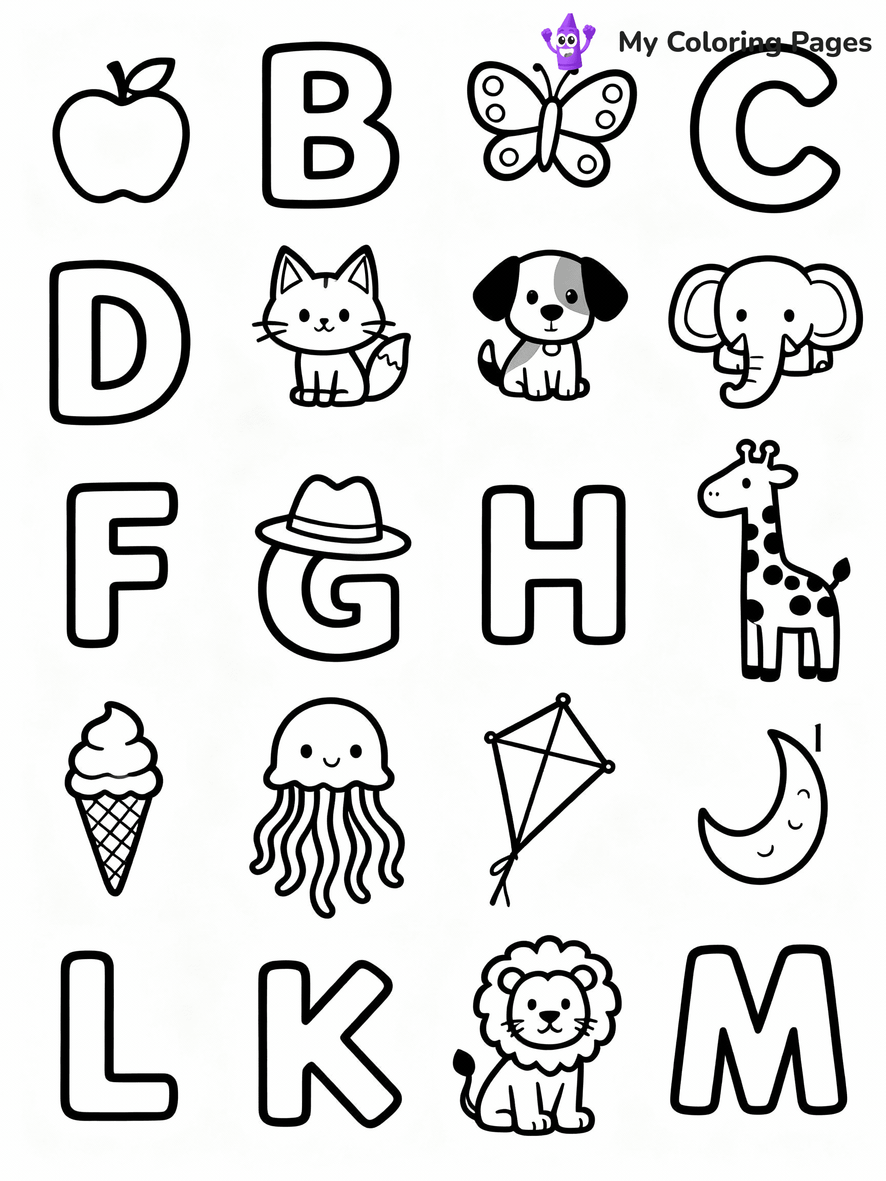 Alphabet Coloring Pages - 5
