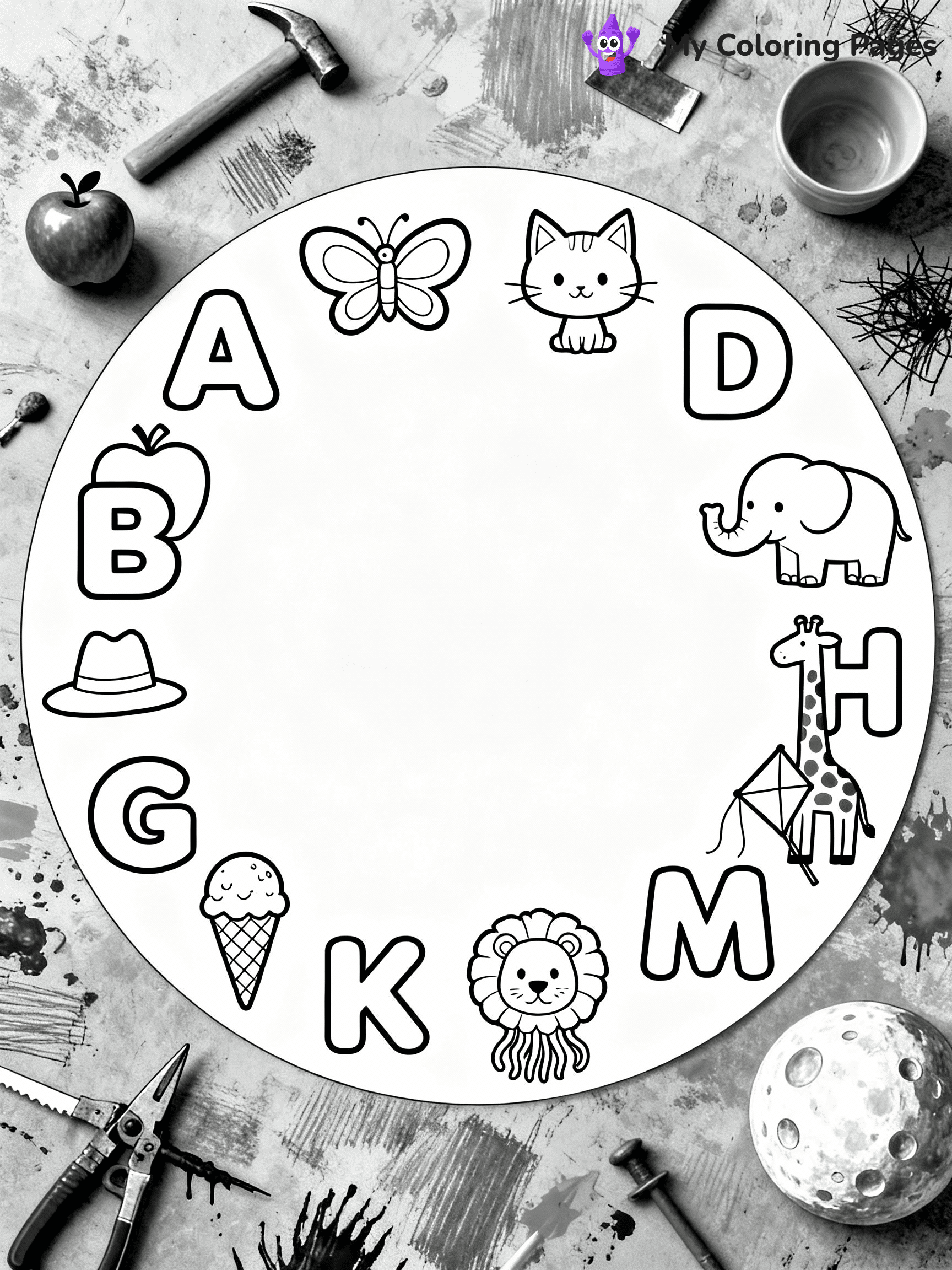 Alphabet Coloring Pages - 4