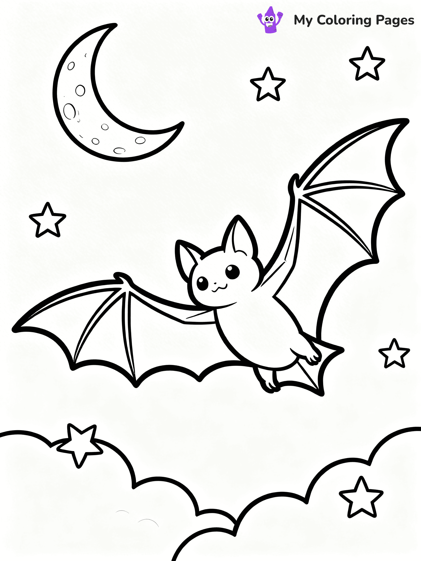 Halloween Bat Coloring Pages - 91