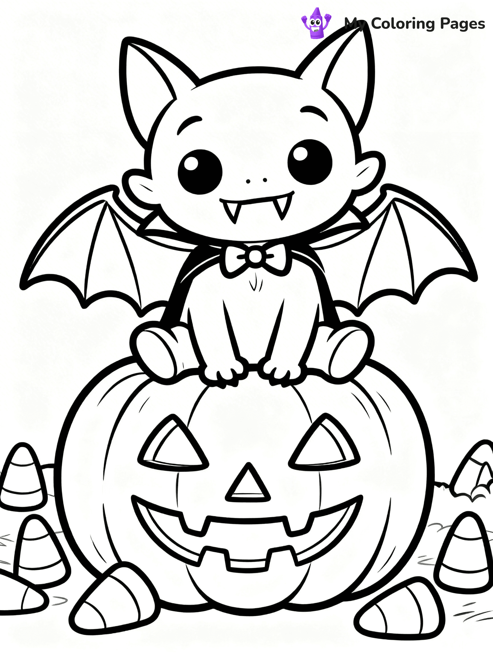 Halloween Bat Coloring Pages - 82