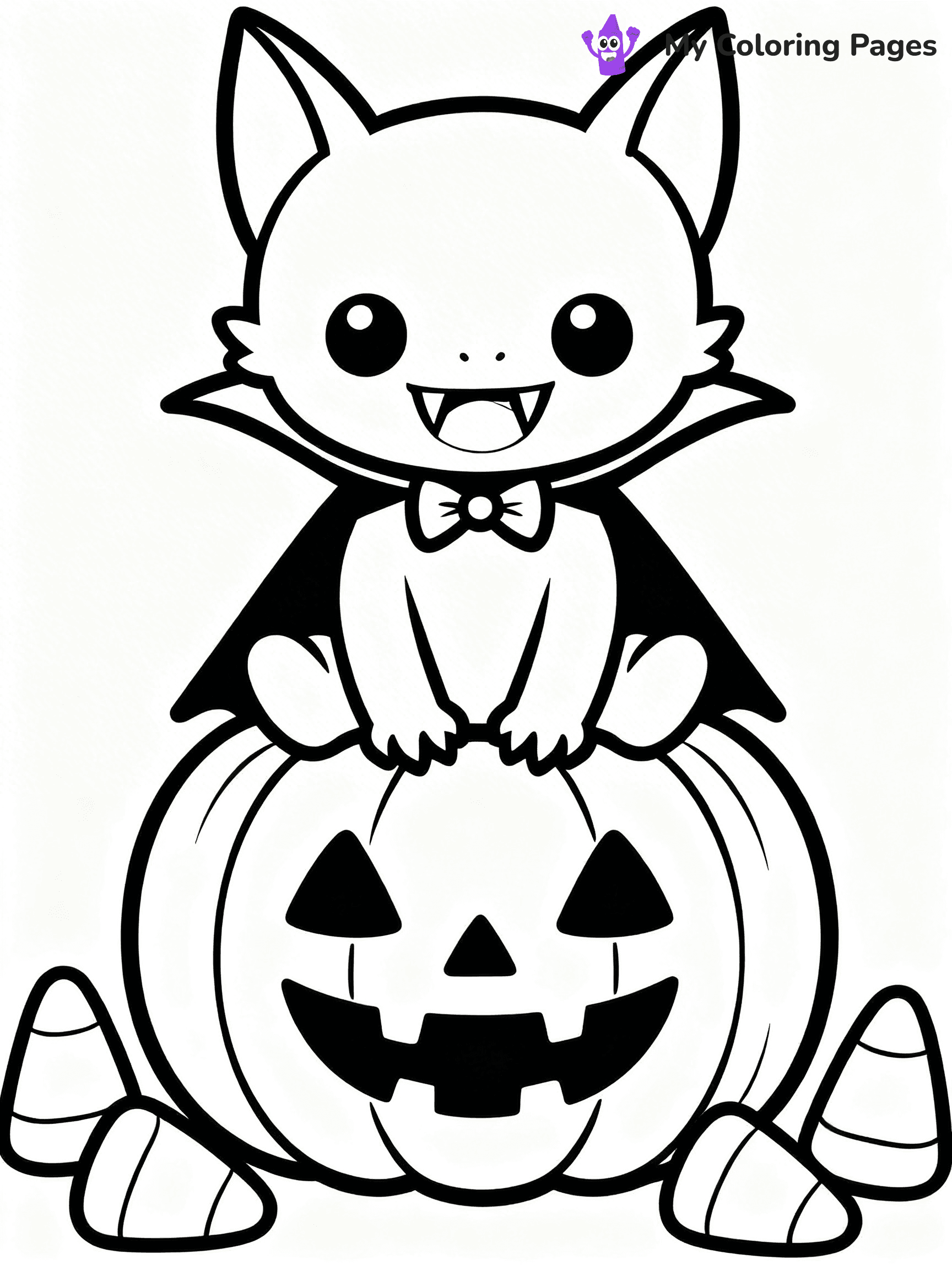 Halloween Bat Coloring Pages - 79