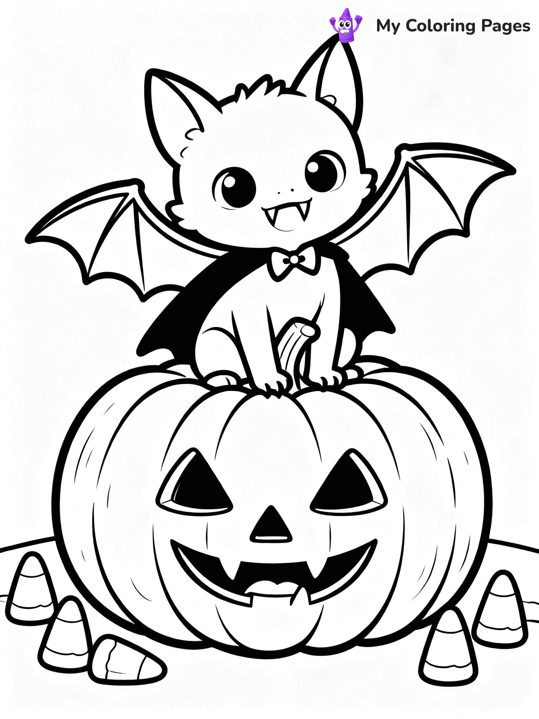 Halloween Bat Coloring Pages - 78