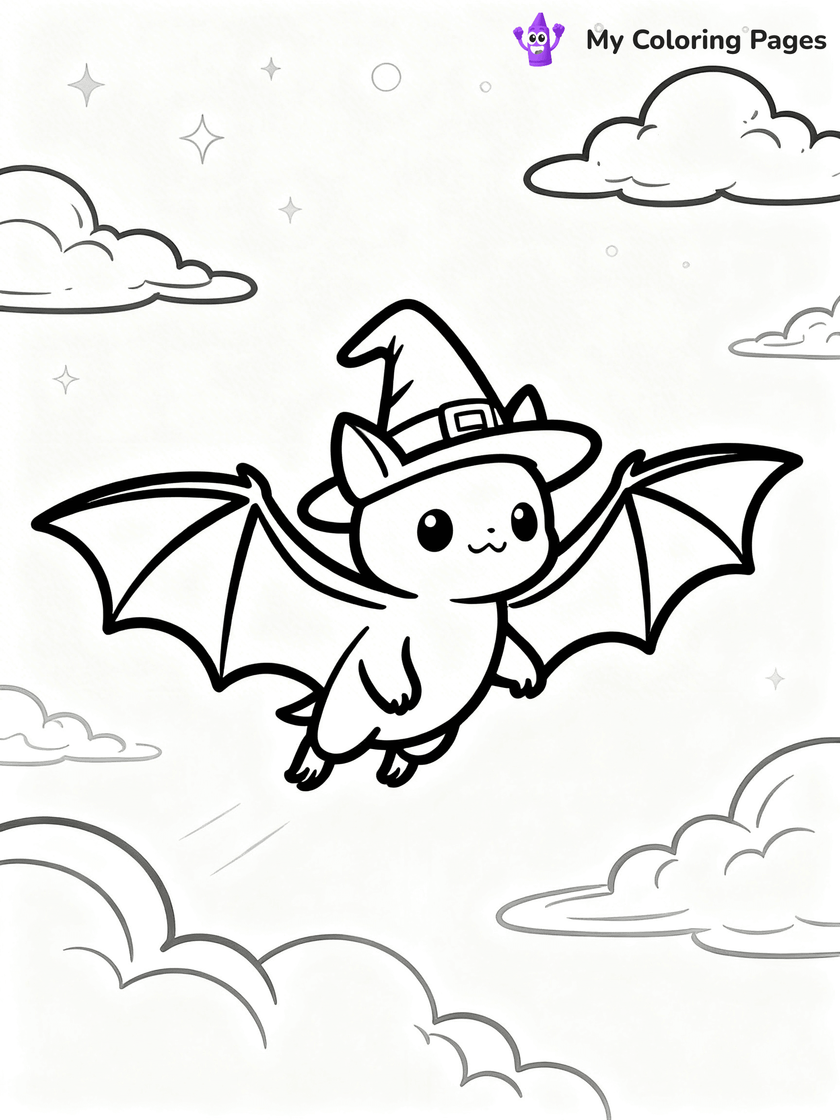 Halloween Bat Coloring Pages - 70