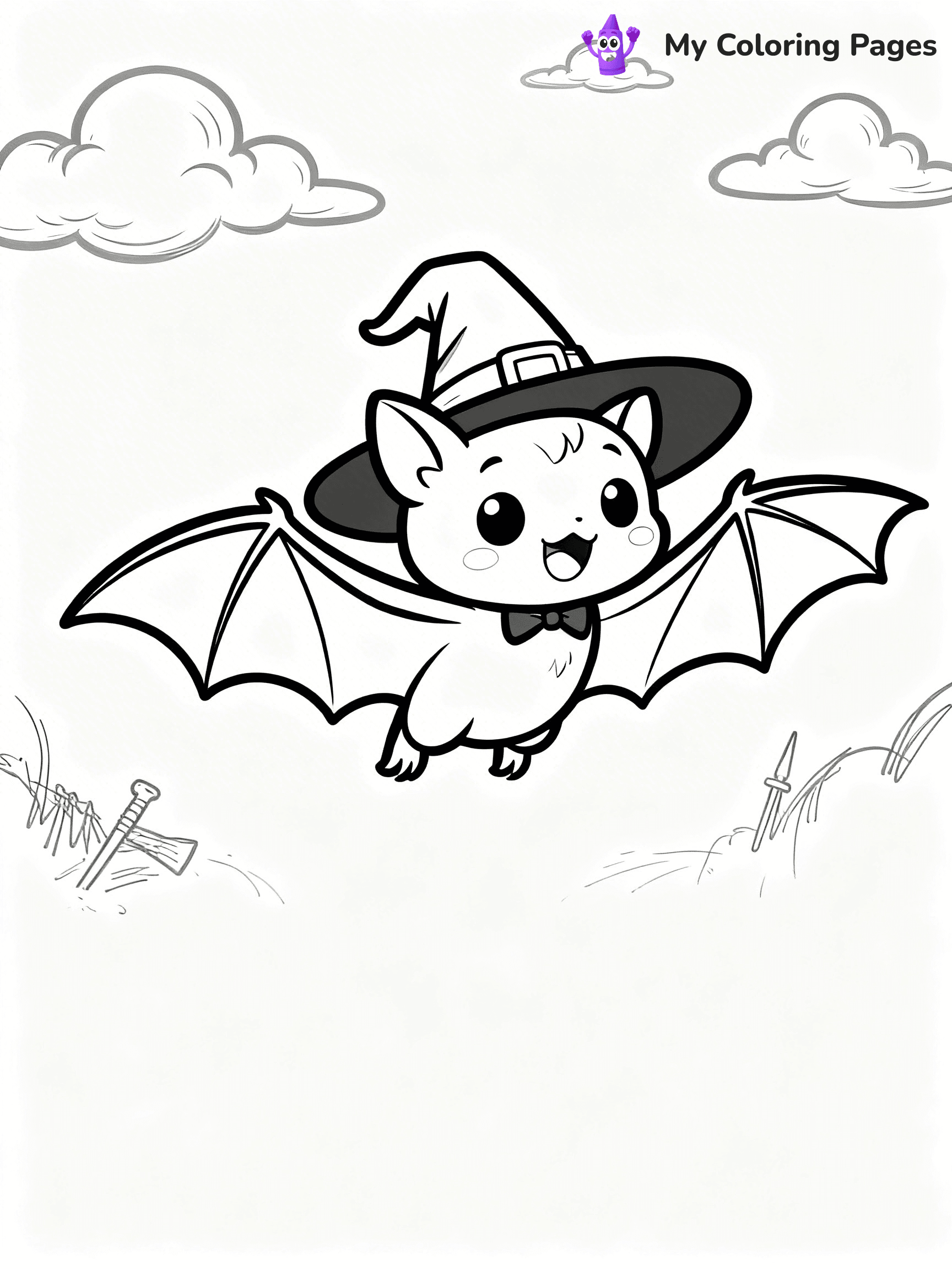 Halloween Bat Coloring Pages - 64