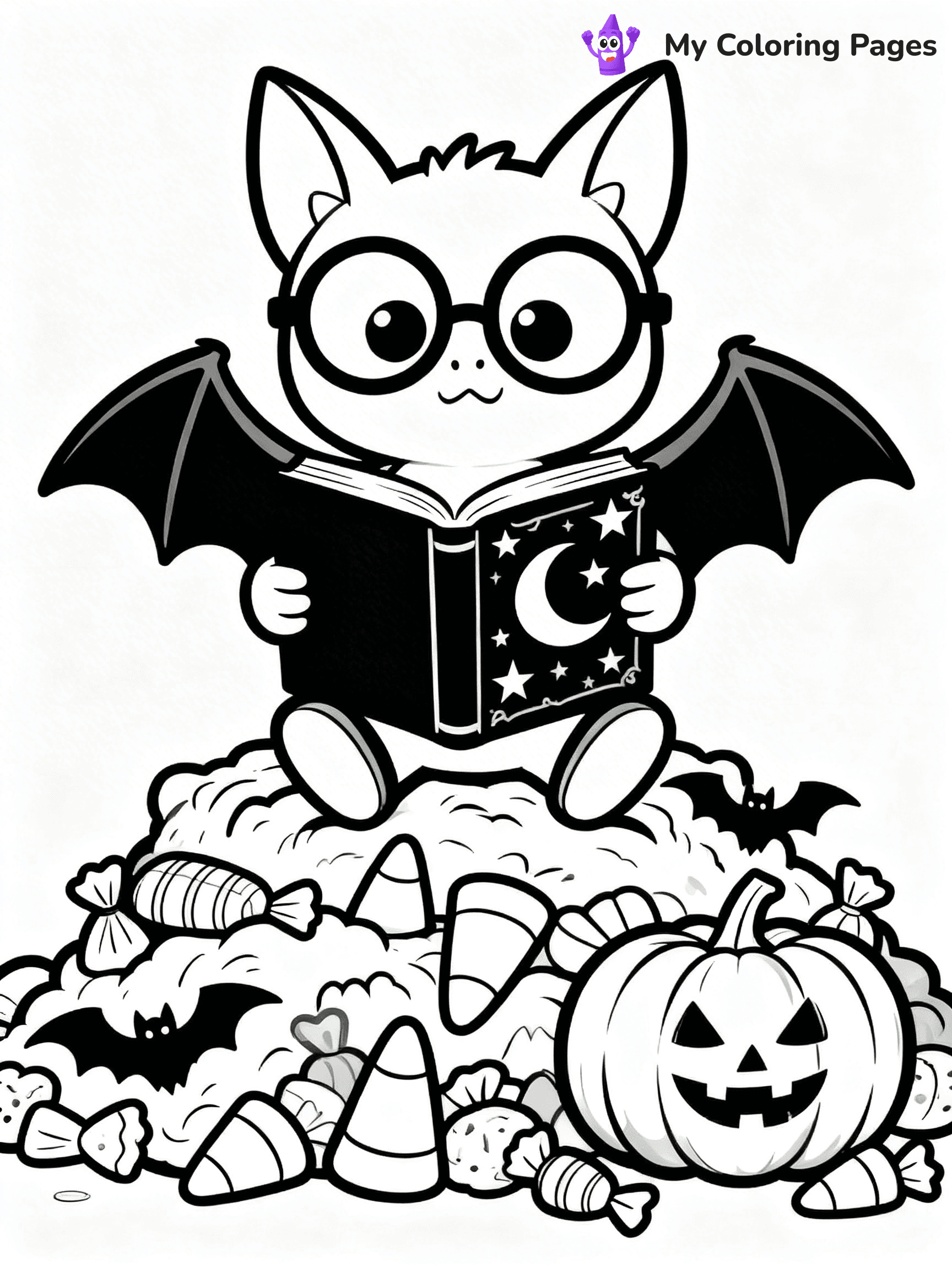 Halloween Bat Coloring Pages - 54