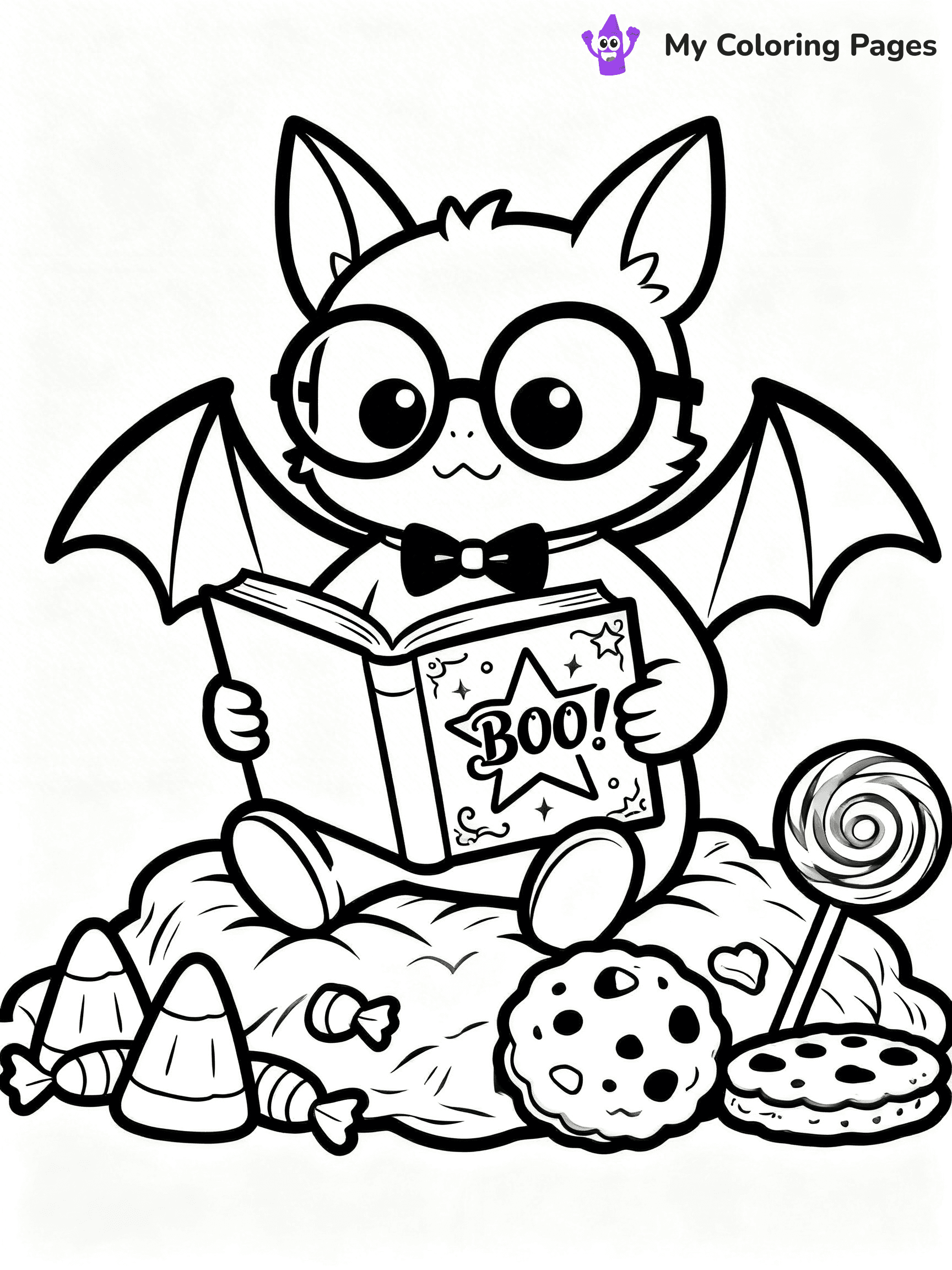 Halloween Bat Coloring Pages - 53
