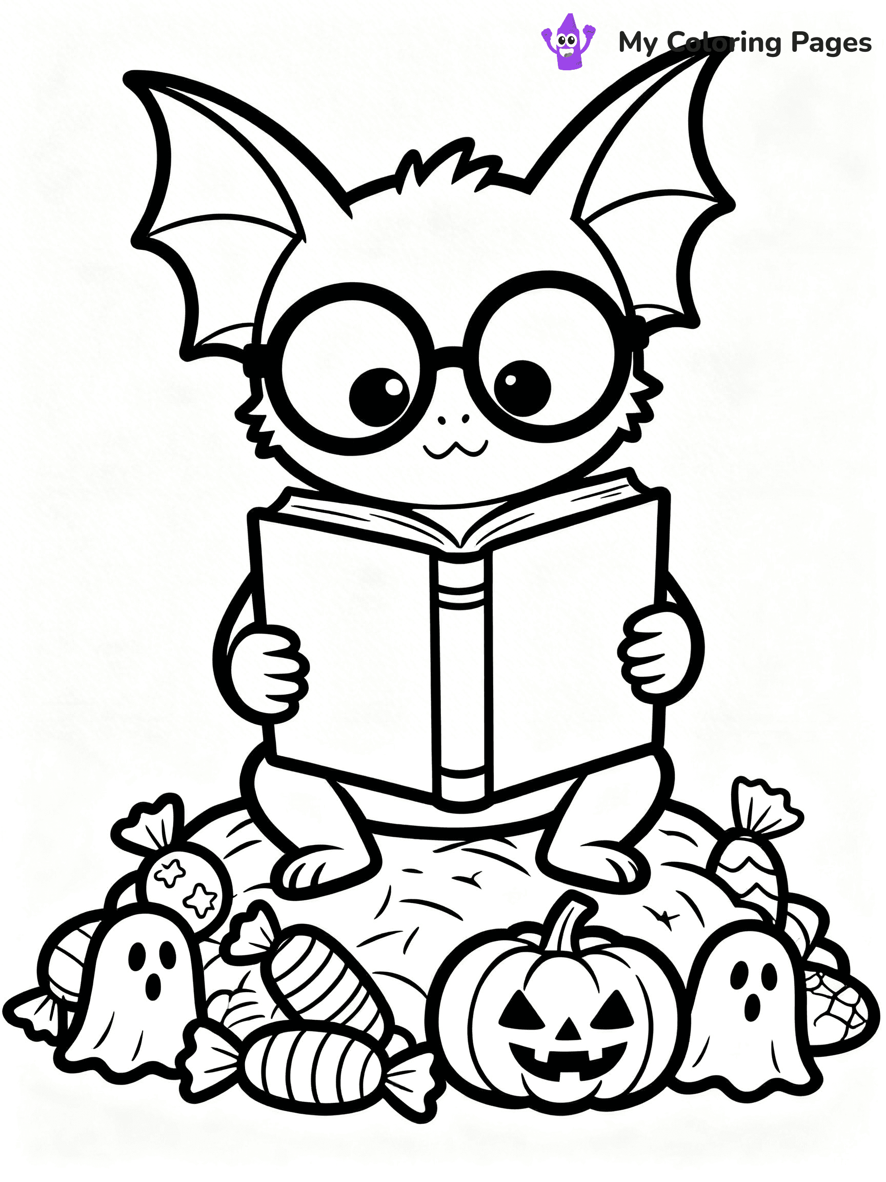 Halloween Bat Coloring Pages - 50