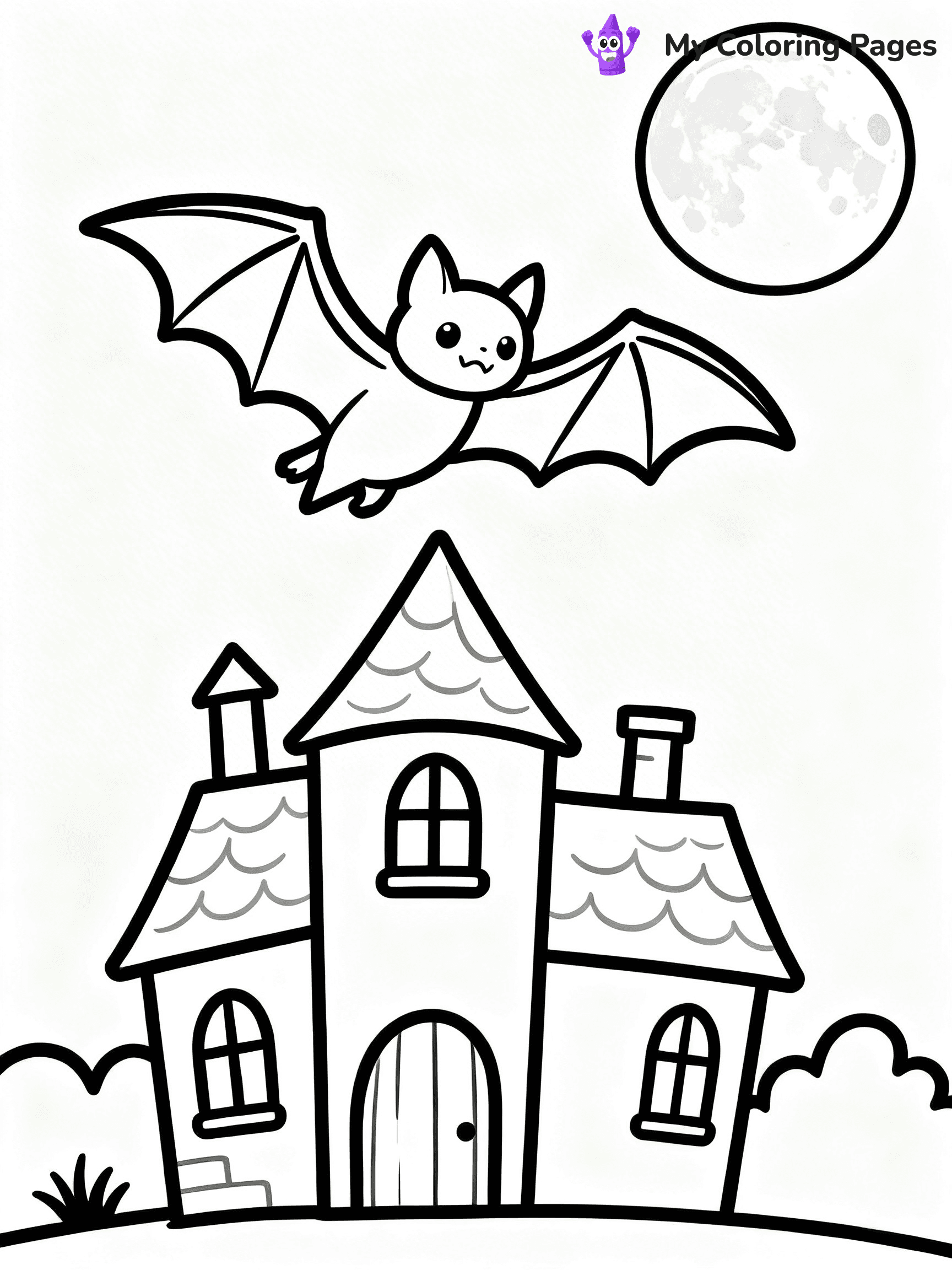 Halloween Bat Coloring Pages - 49