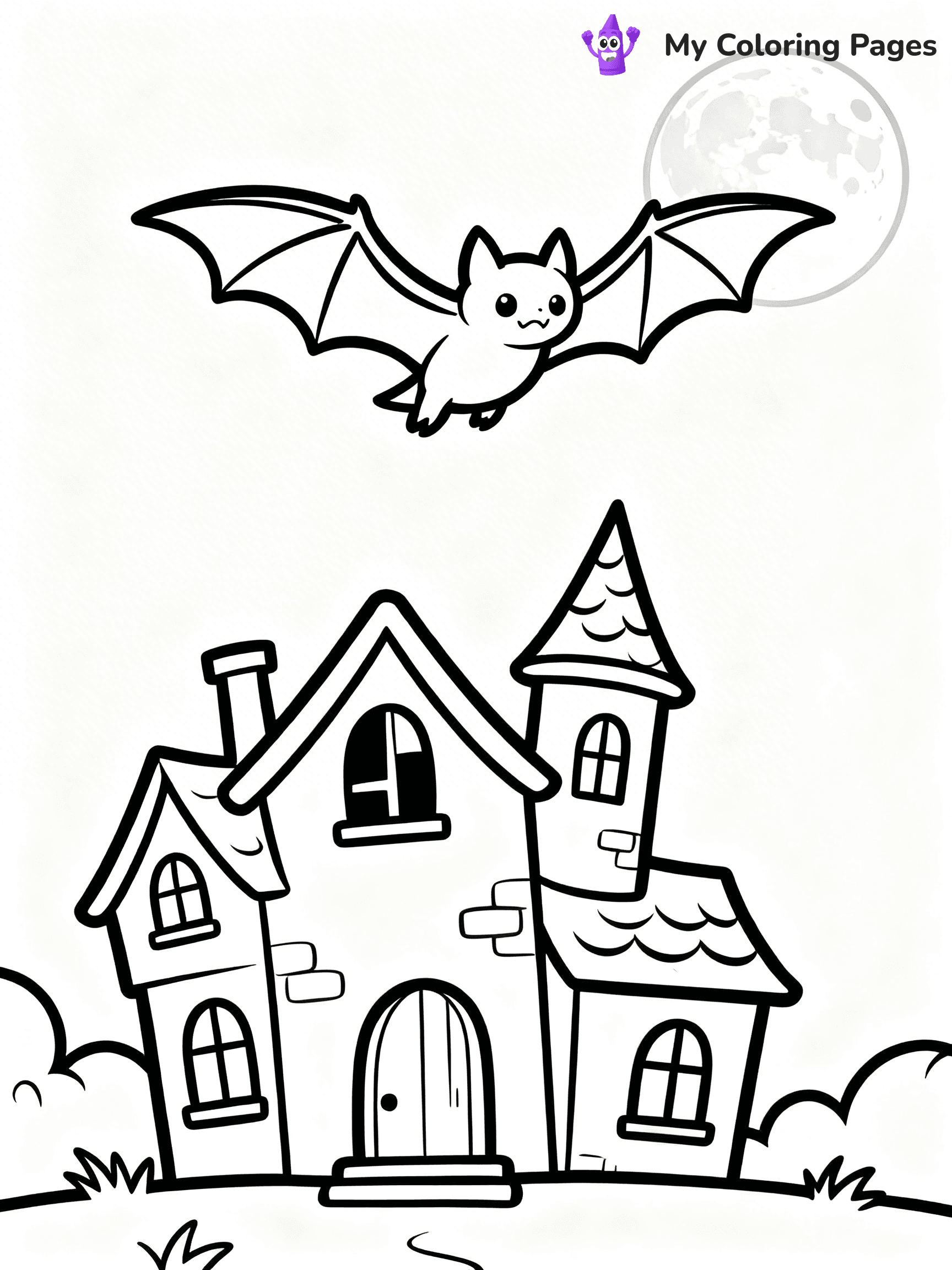 Halloween Bat Coloring Pages - 48