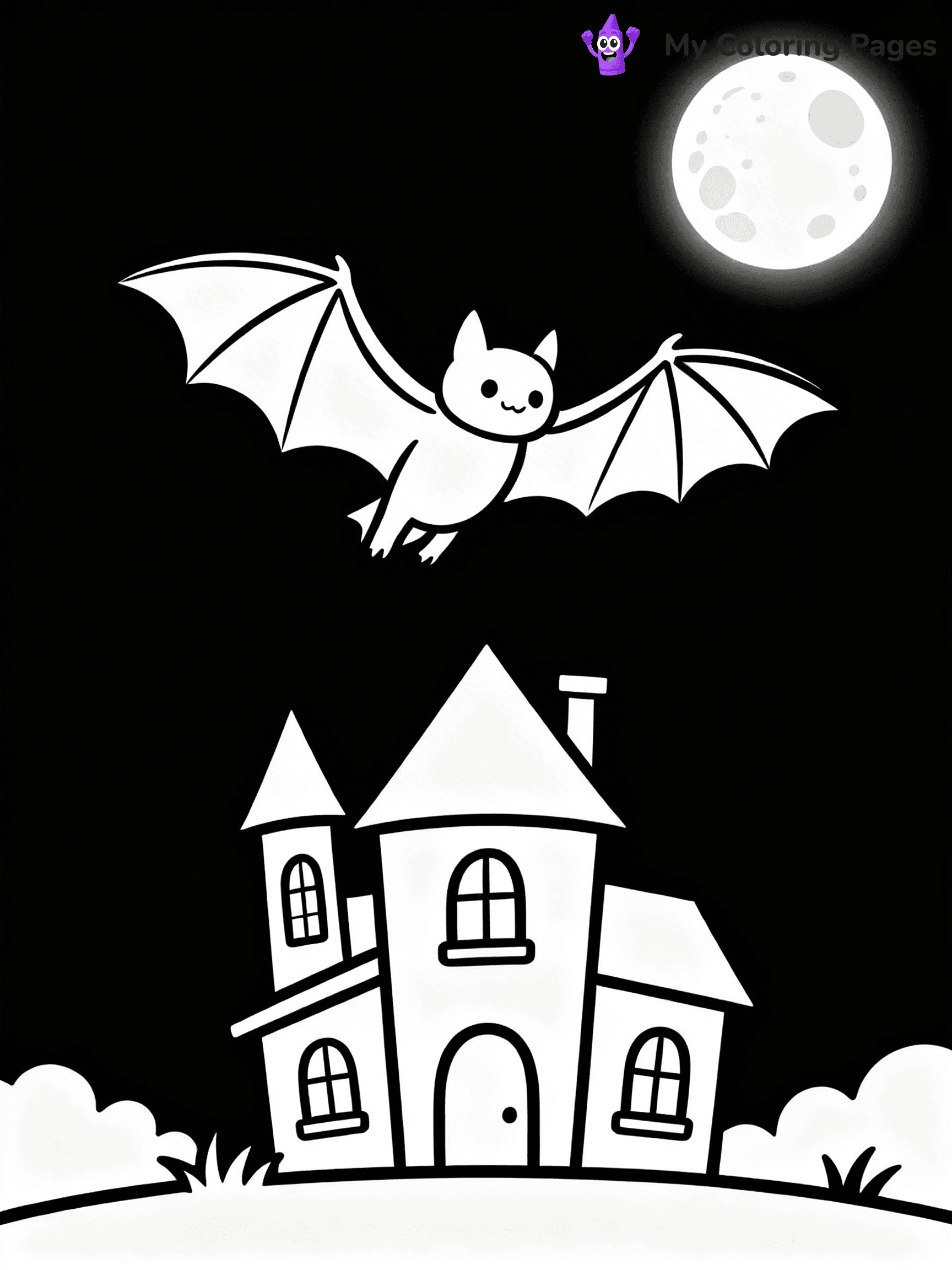 Halloween Bat Coloring Pages - 47