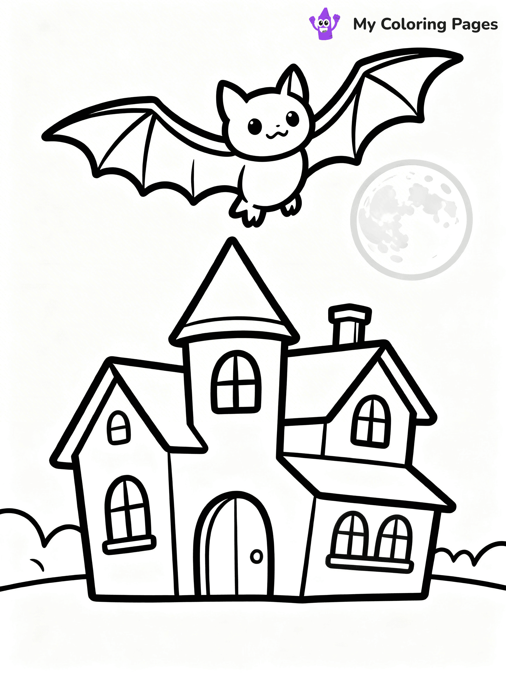 Halloween Bat Coloring Pages - 45