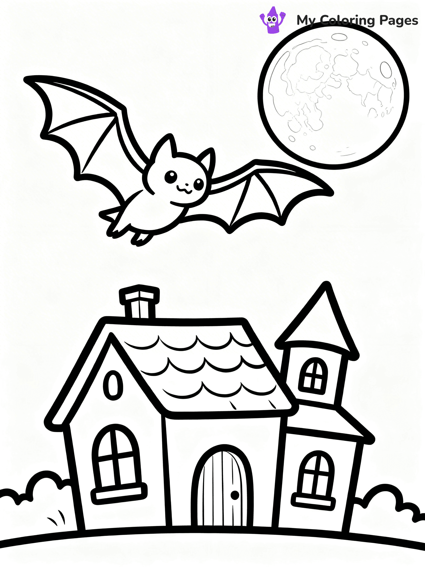 Halloween Bat Coloring Pages - 44