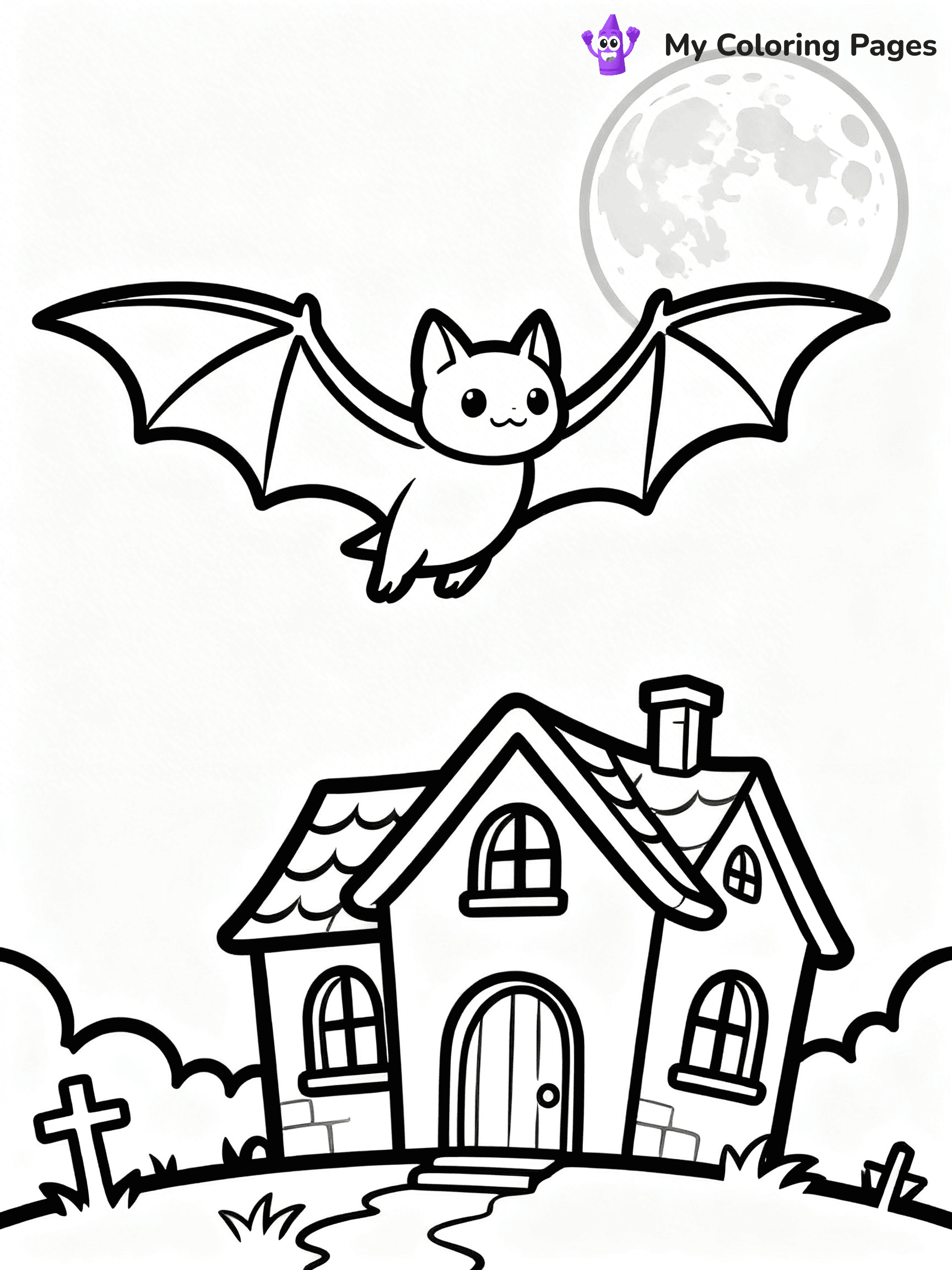 Halloween Bat Coloring Pages - 43