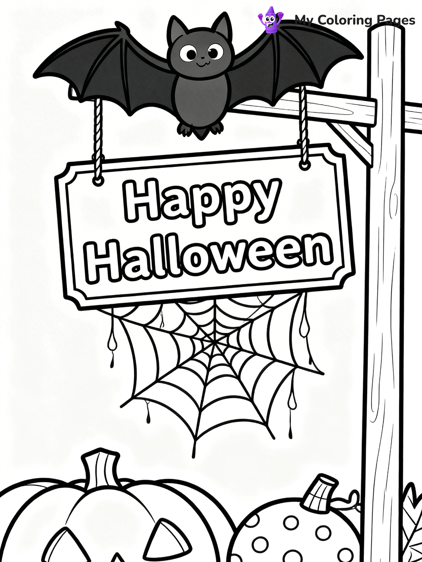 Halloween Bat Coloring Pages - 32