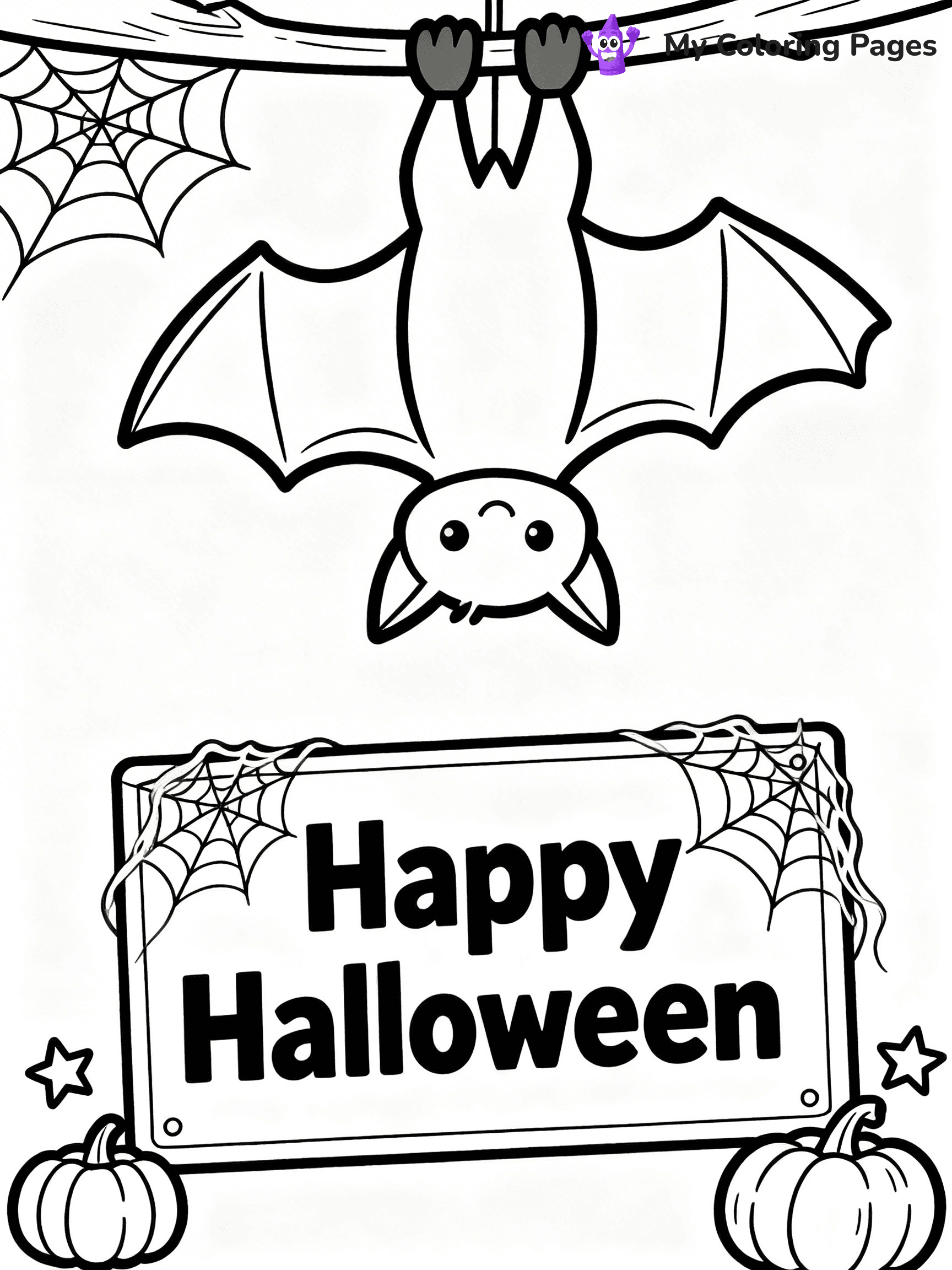 Halloween Bat Coloring Pages - 29
