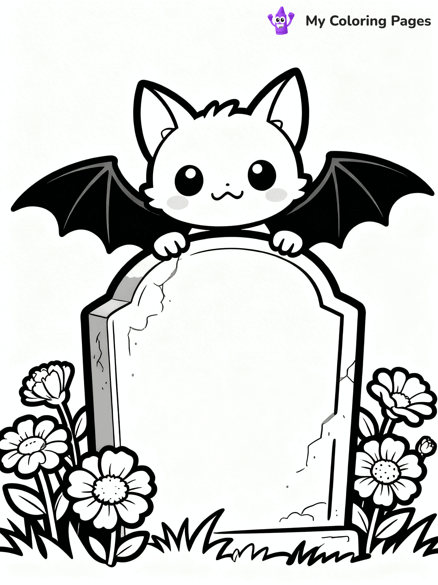 Halloween Bat Coloring Pages - 15