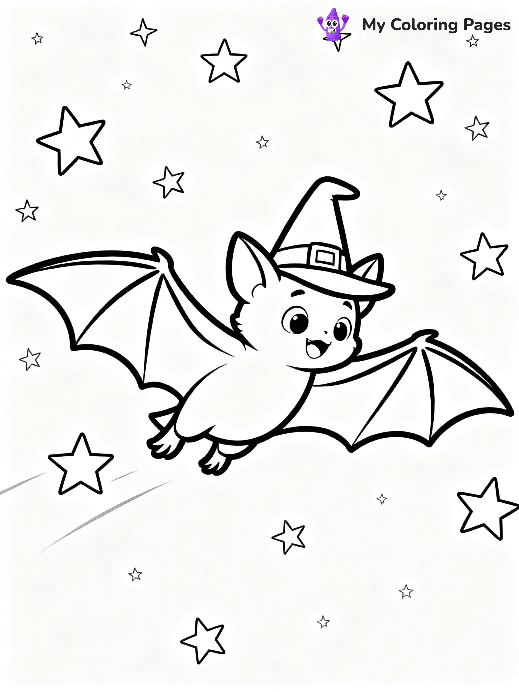 Halloween Bat Coloring Pages - 13