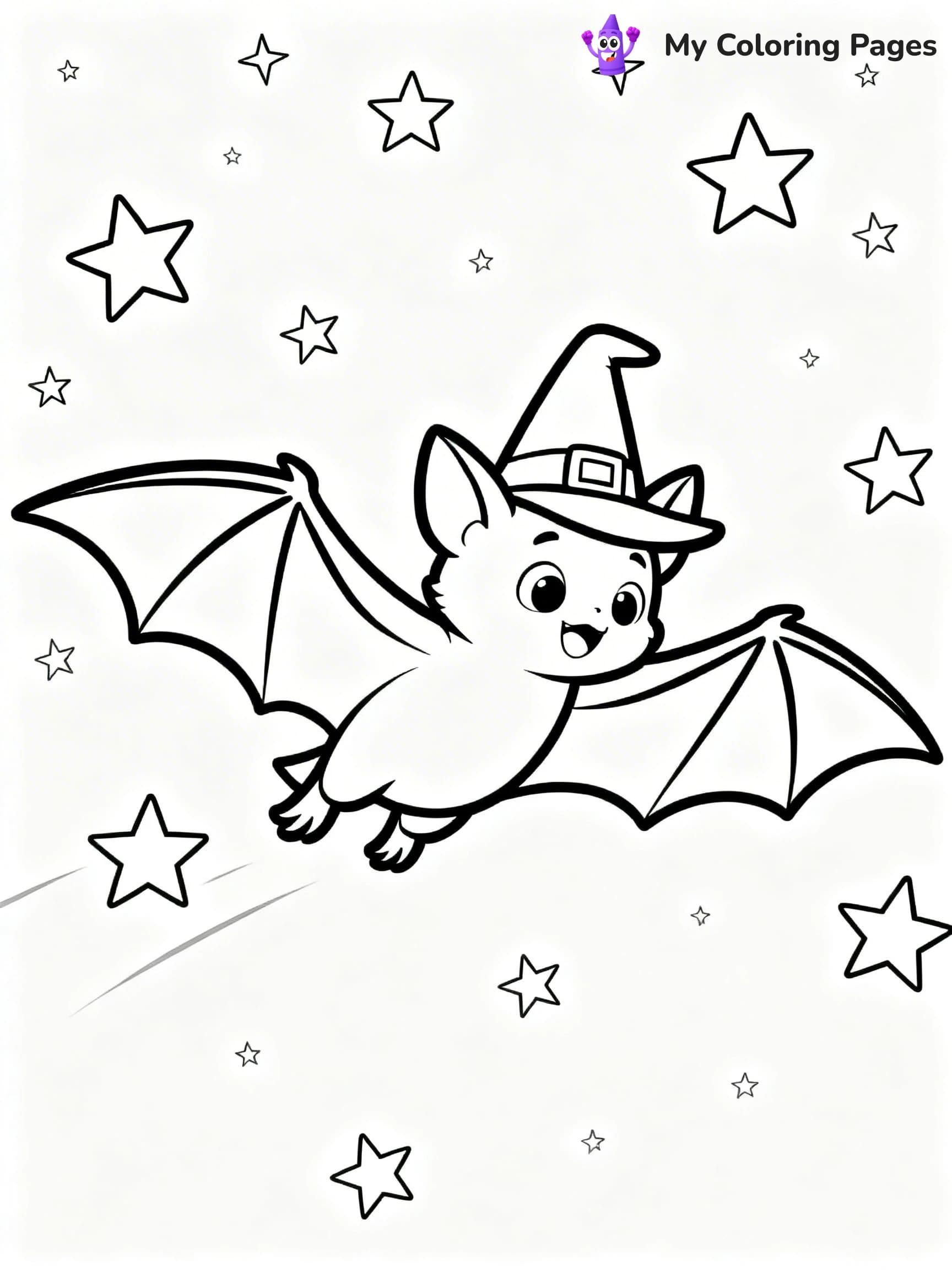 Halloween Bat Coloring Pages - 24