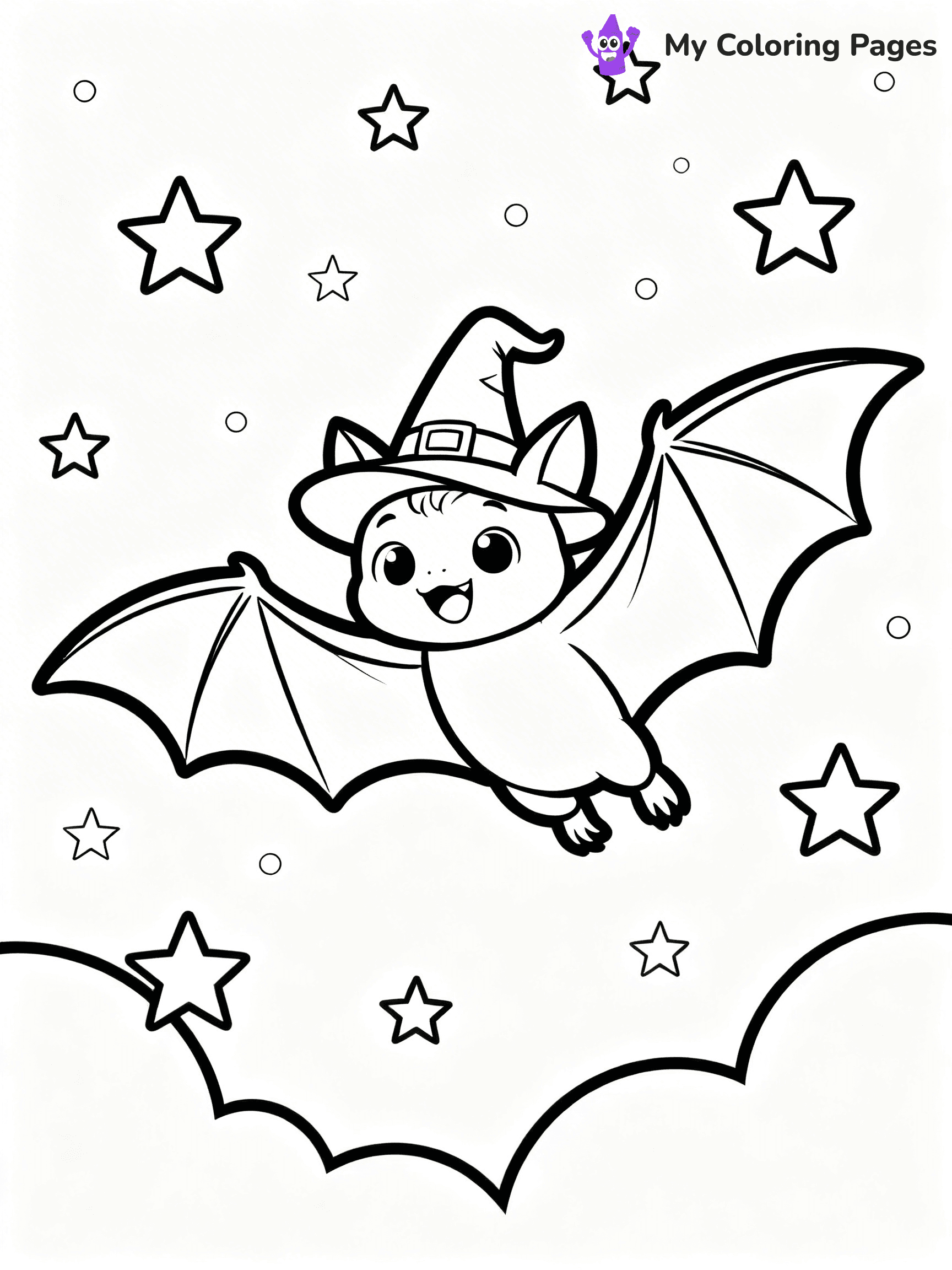 Halloween Bat Coloring Pages - 12