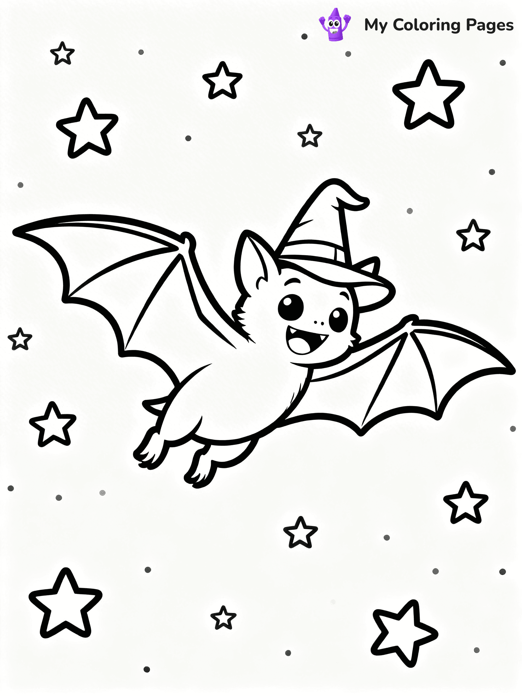 Halloween Bat Coloring Pages - 11