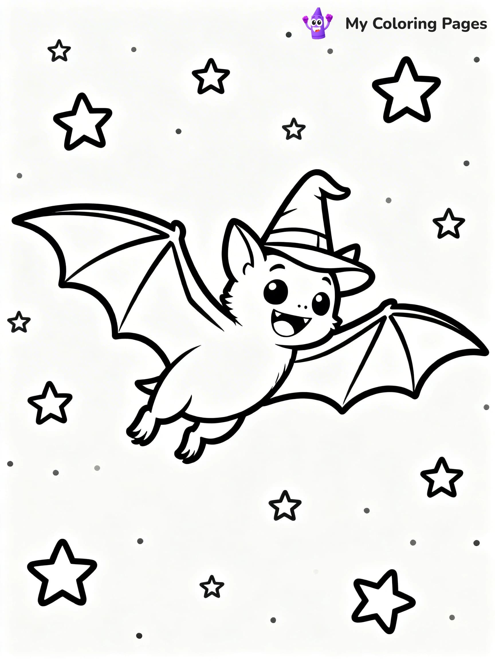 Halloween Bat Coloring Pages - 22