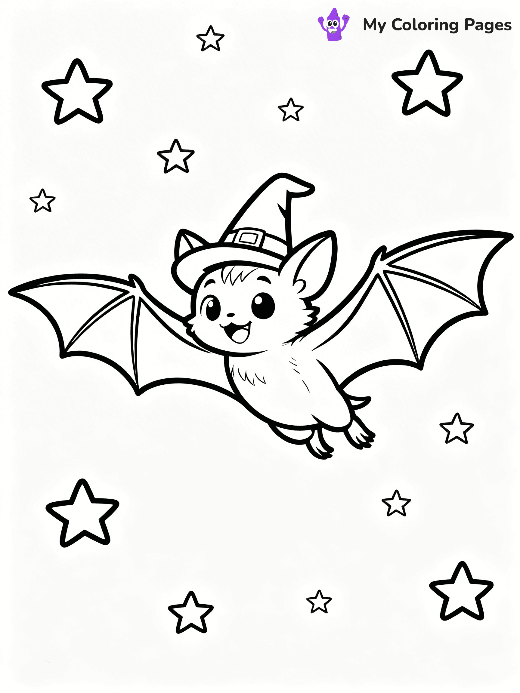 Halloween Bat Coloring Pages - 10