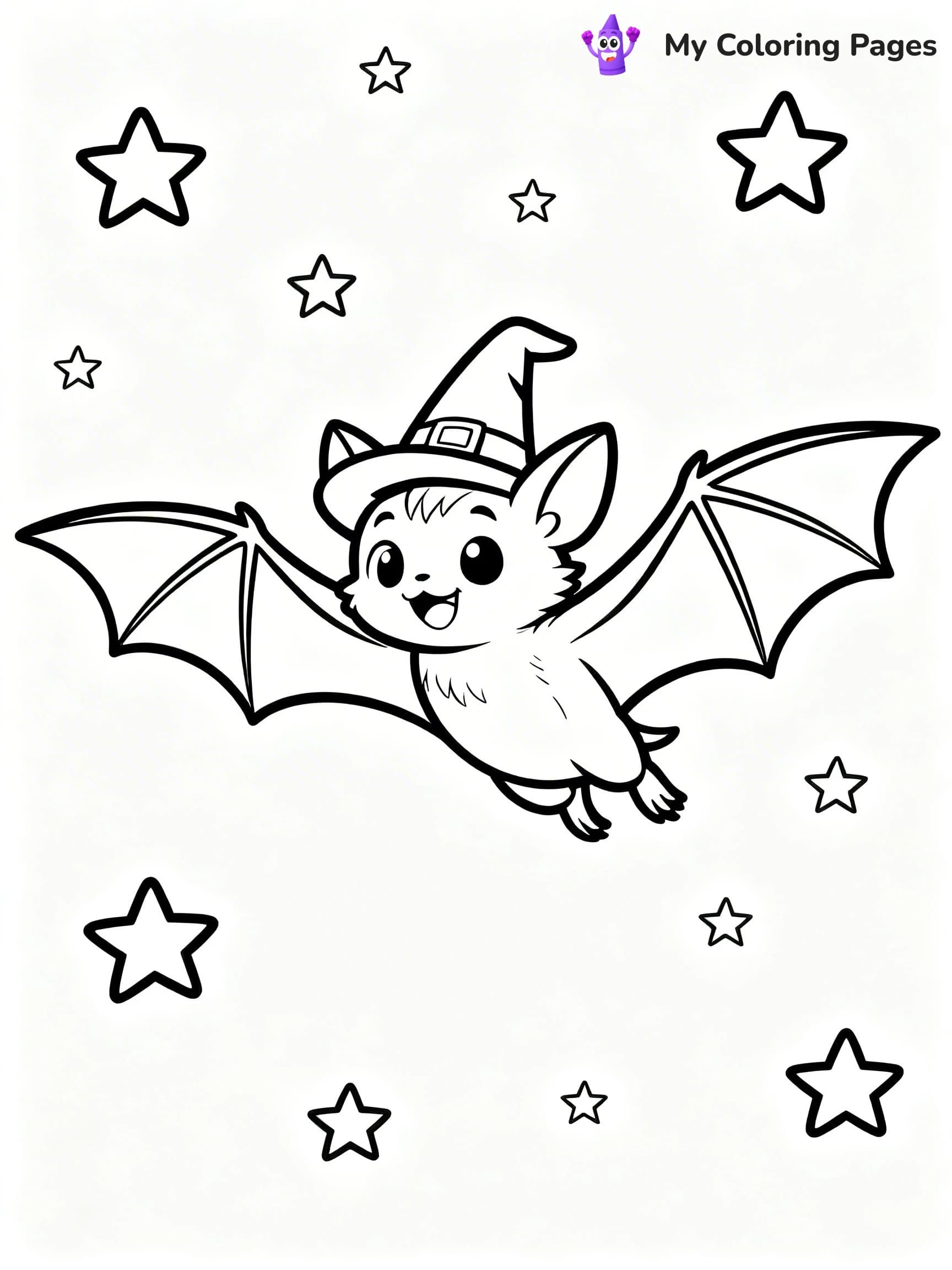 Halloween Bat Coloring Pages - 21