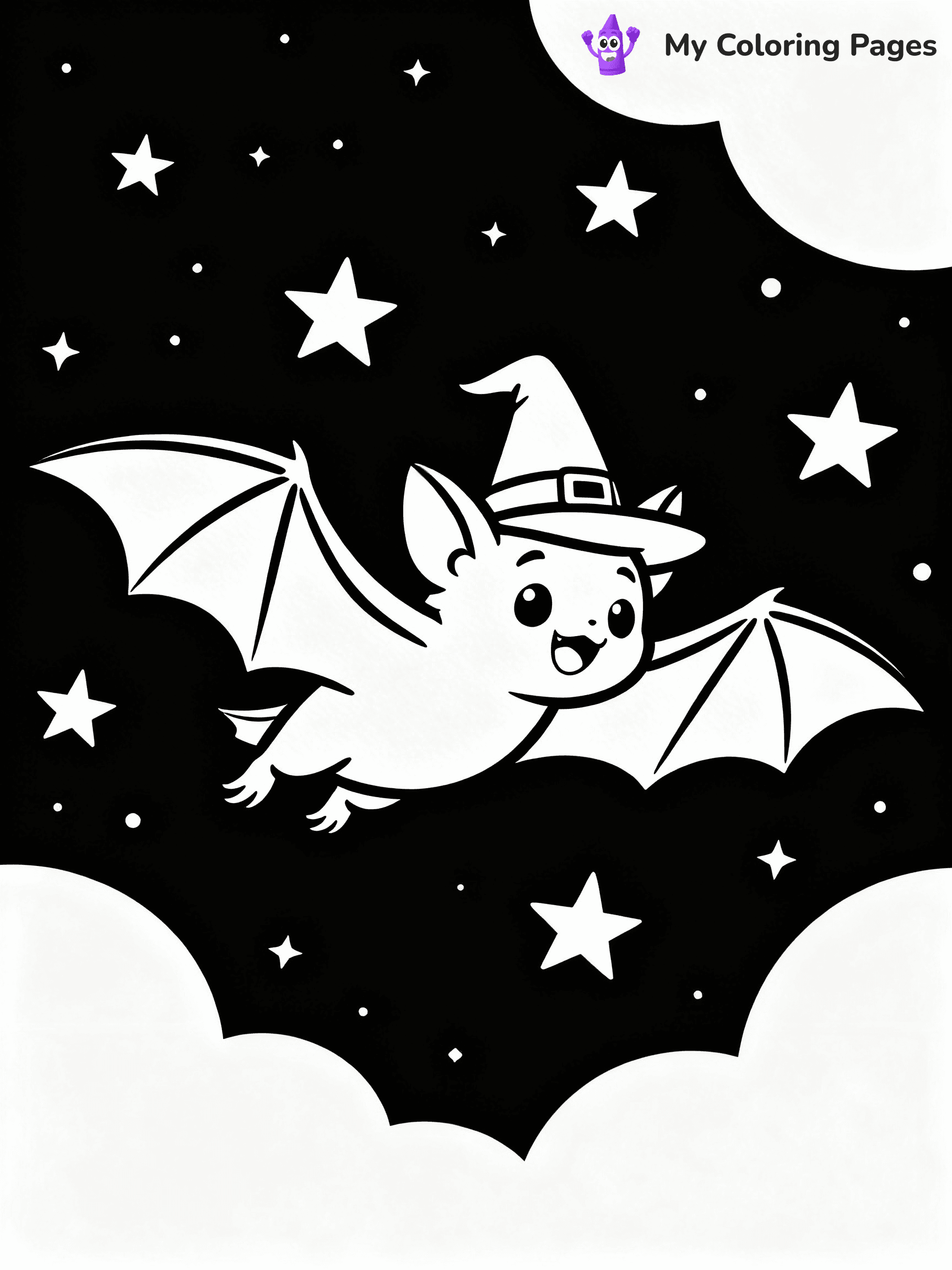 Halloween Bat Coloring Pages - 9