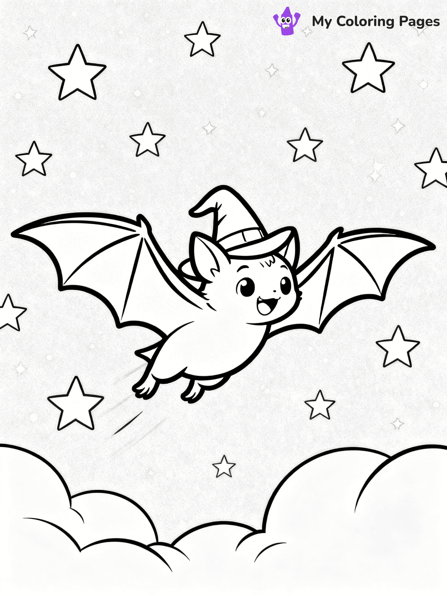 Halloween Bat Coloring Pages - 8