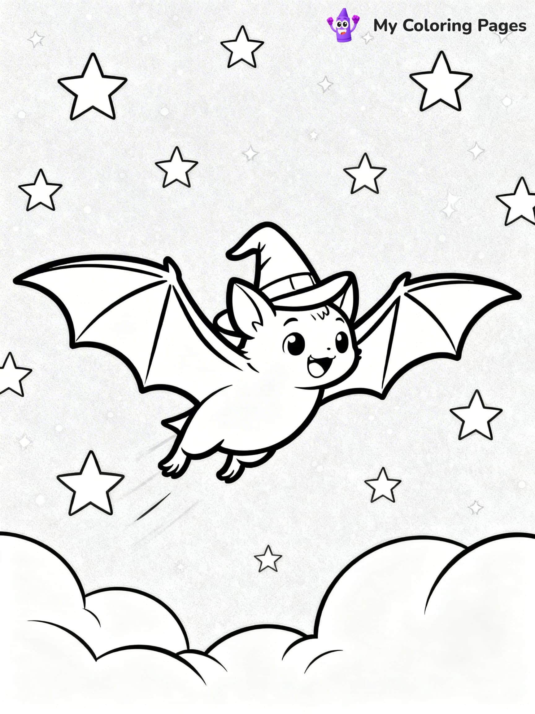 Halloween Bat Coloring Pages - 19