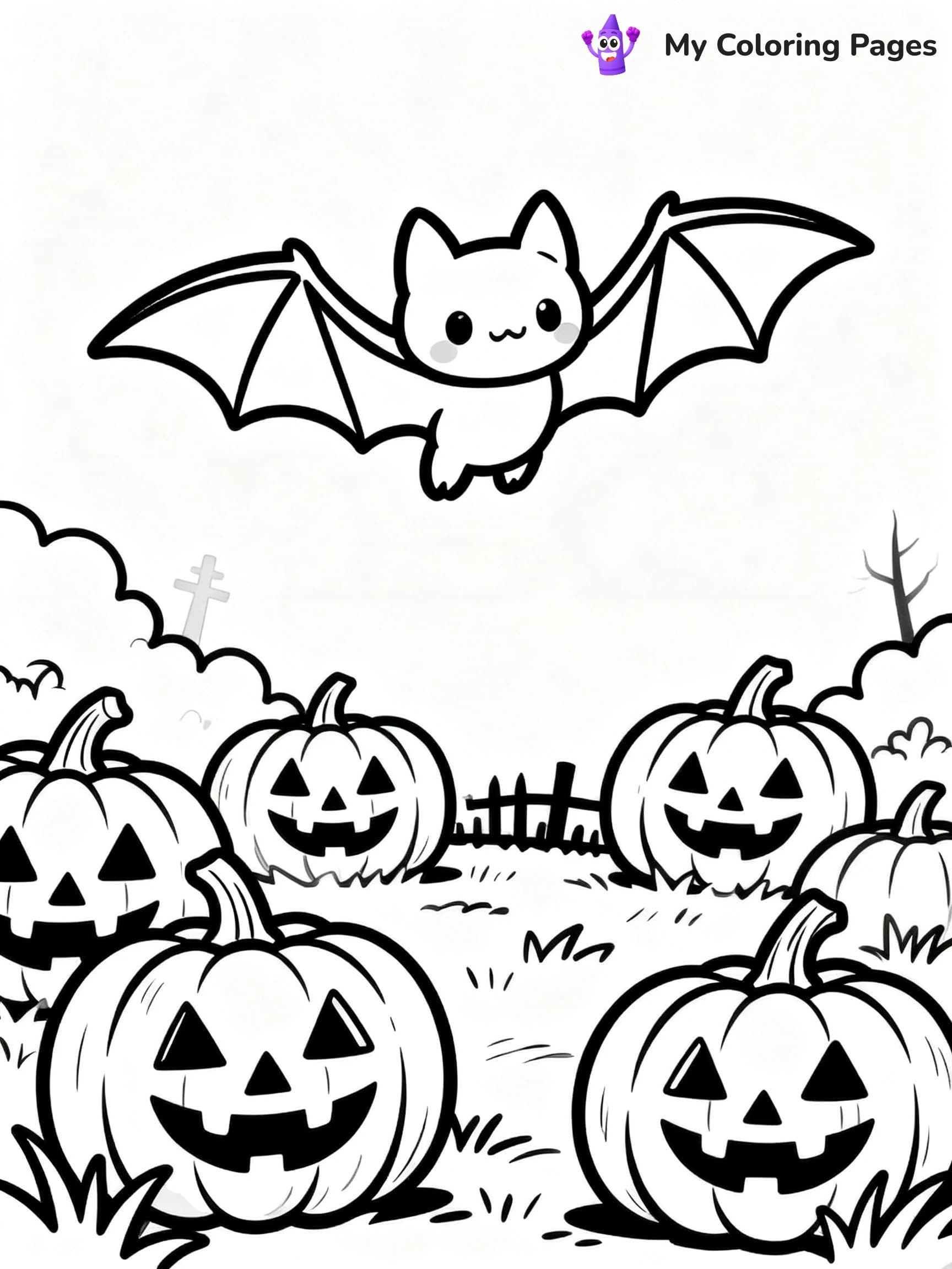 Halloween Bat Coloring Pages - 18