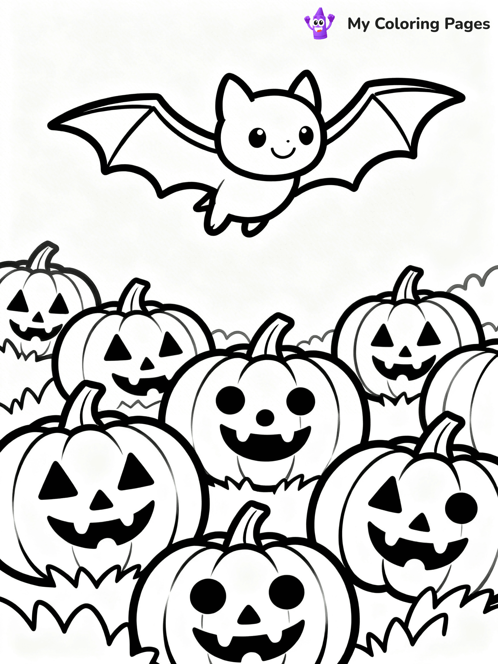 Halloween Bat Coloring Pages - 6