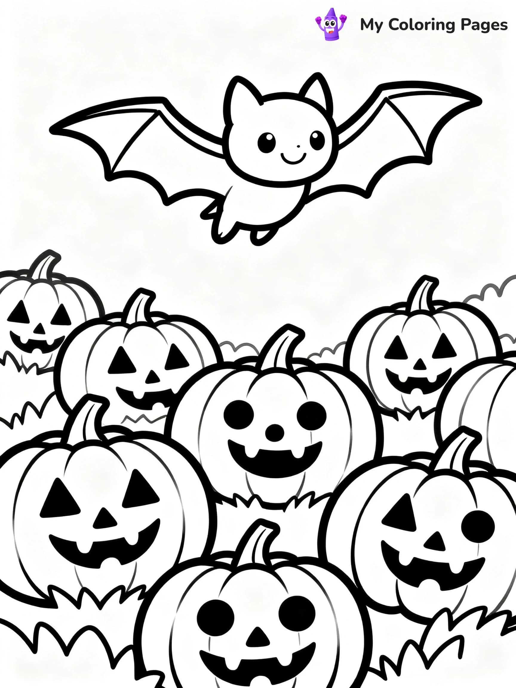 Halloween Bat Coloring Pages - 17