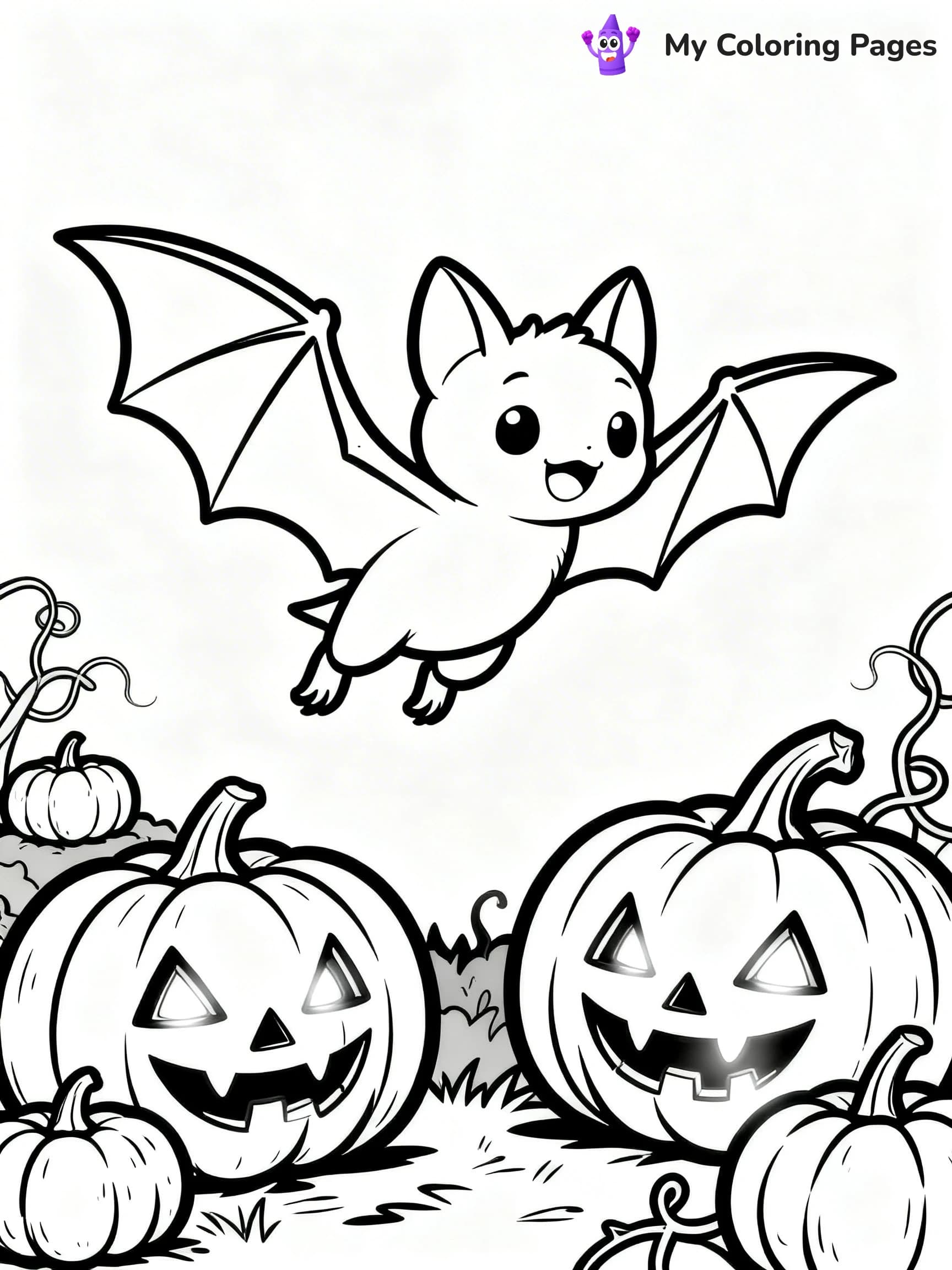 Halloween Bat Coloring Pages - 16