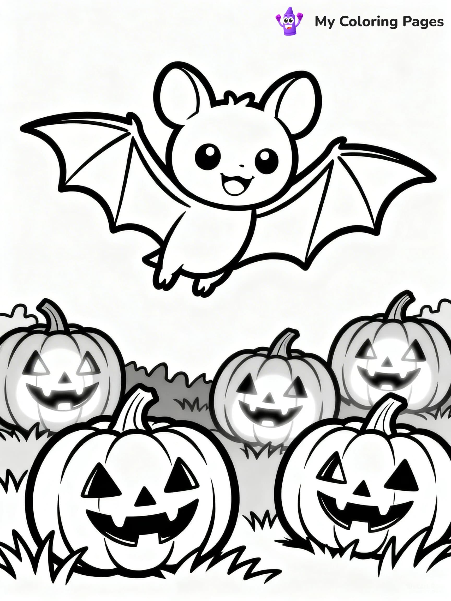 Halloween Bat Coloring Pages - 15