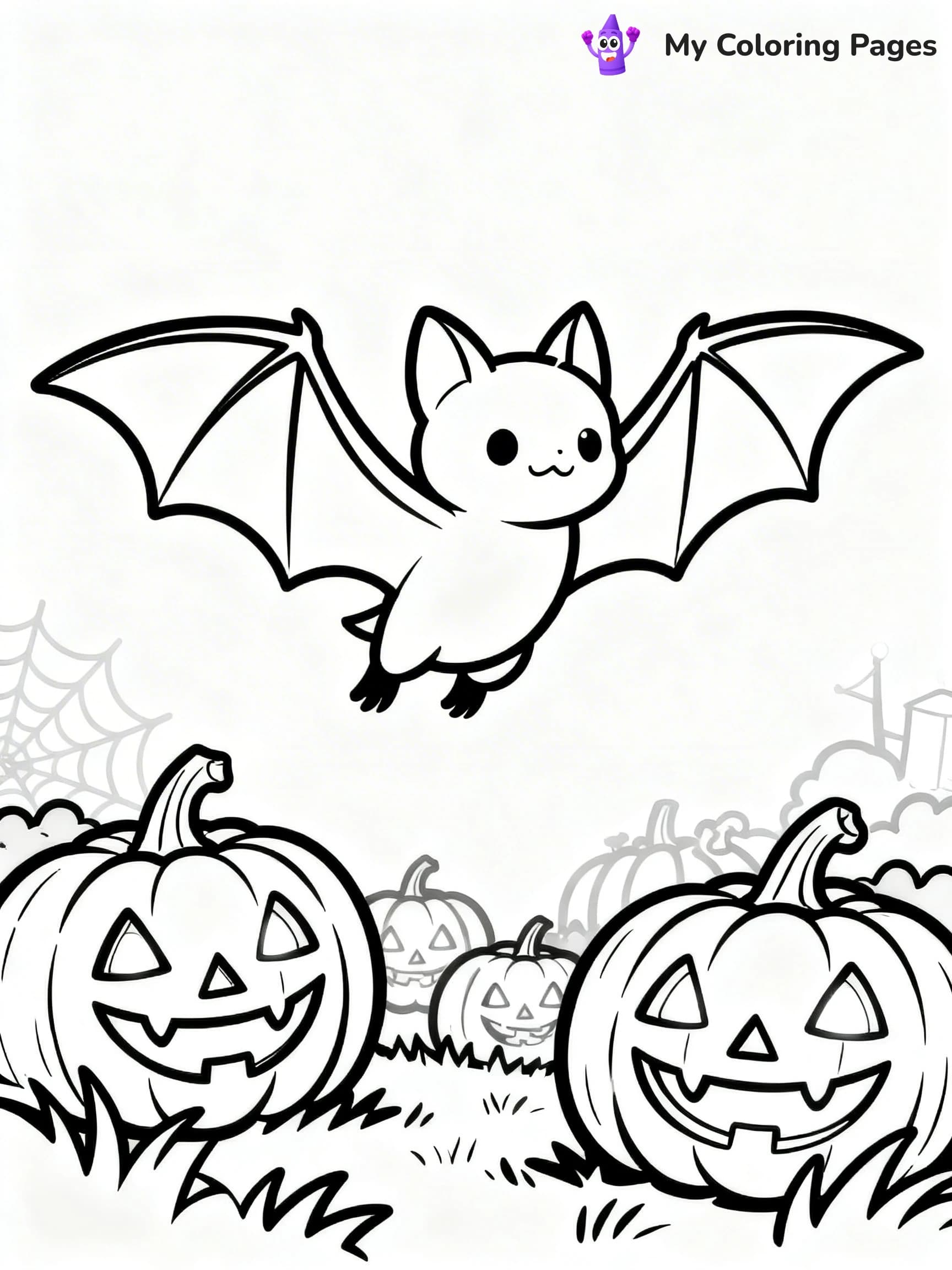 Halloween Bat Coloring Pages - 14