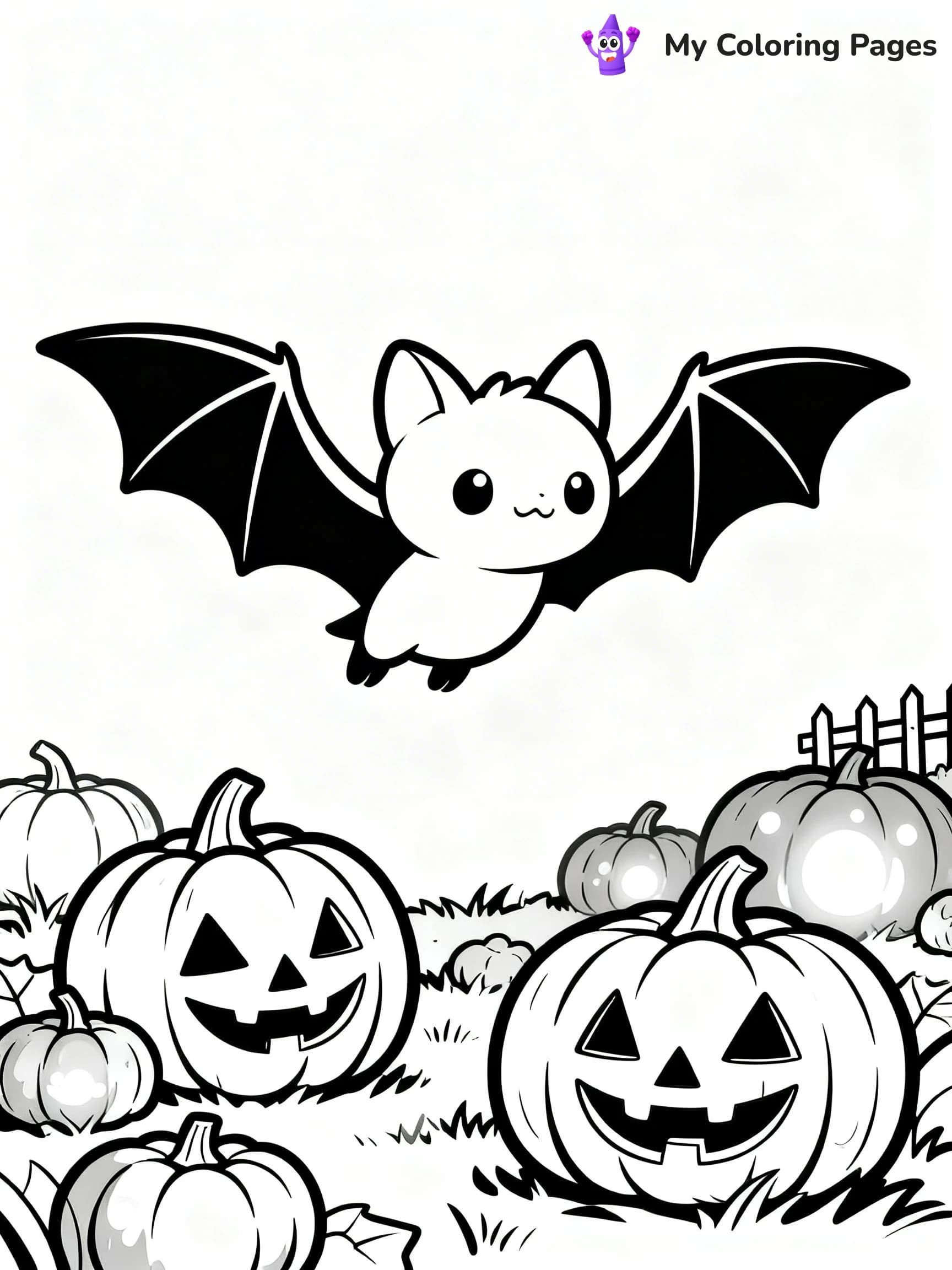 Halloween Bat Coloring Pages - 13