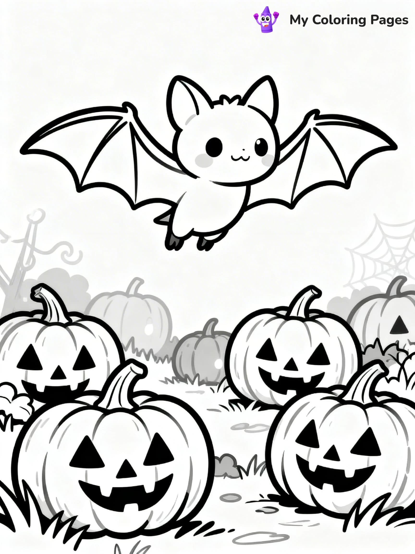 Halloween Bat Coloring Pages - 12