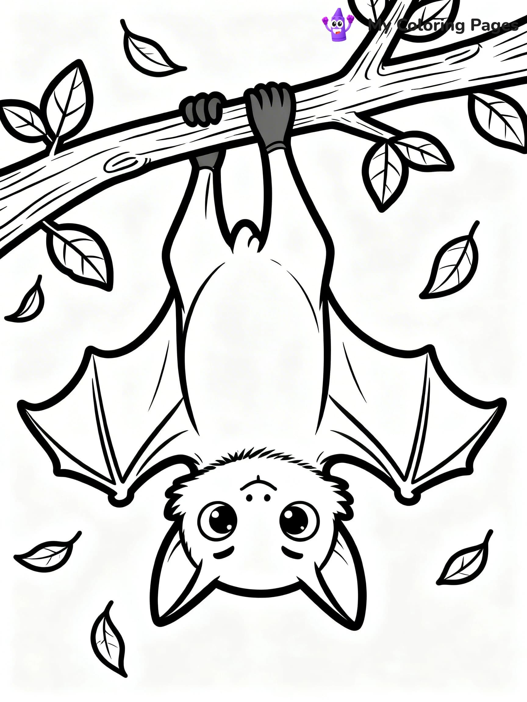 Halloween Bat Coloring Pages - 7