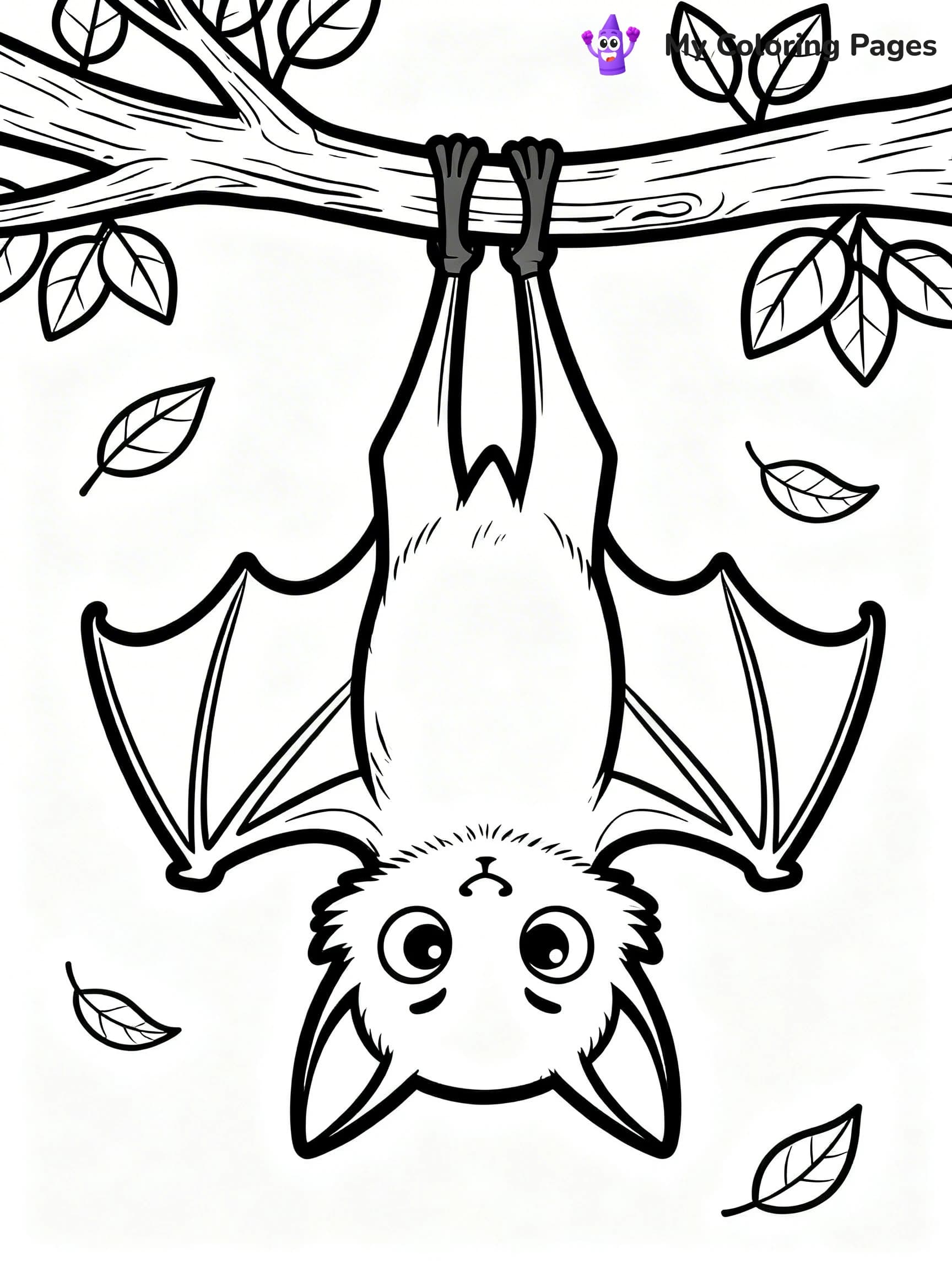 Halloween Bat Coloring Pages - 6