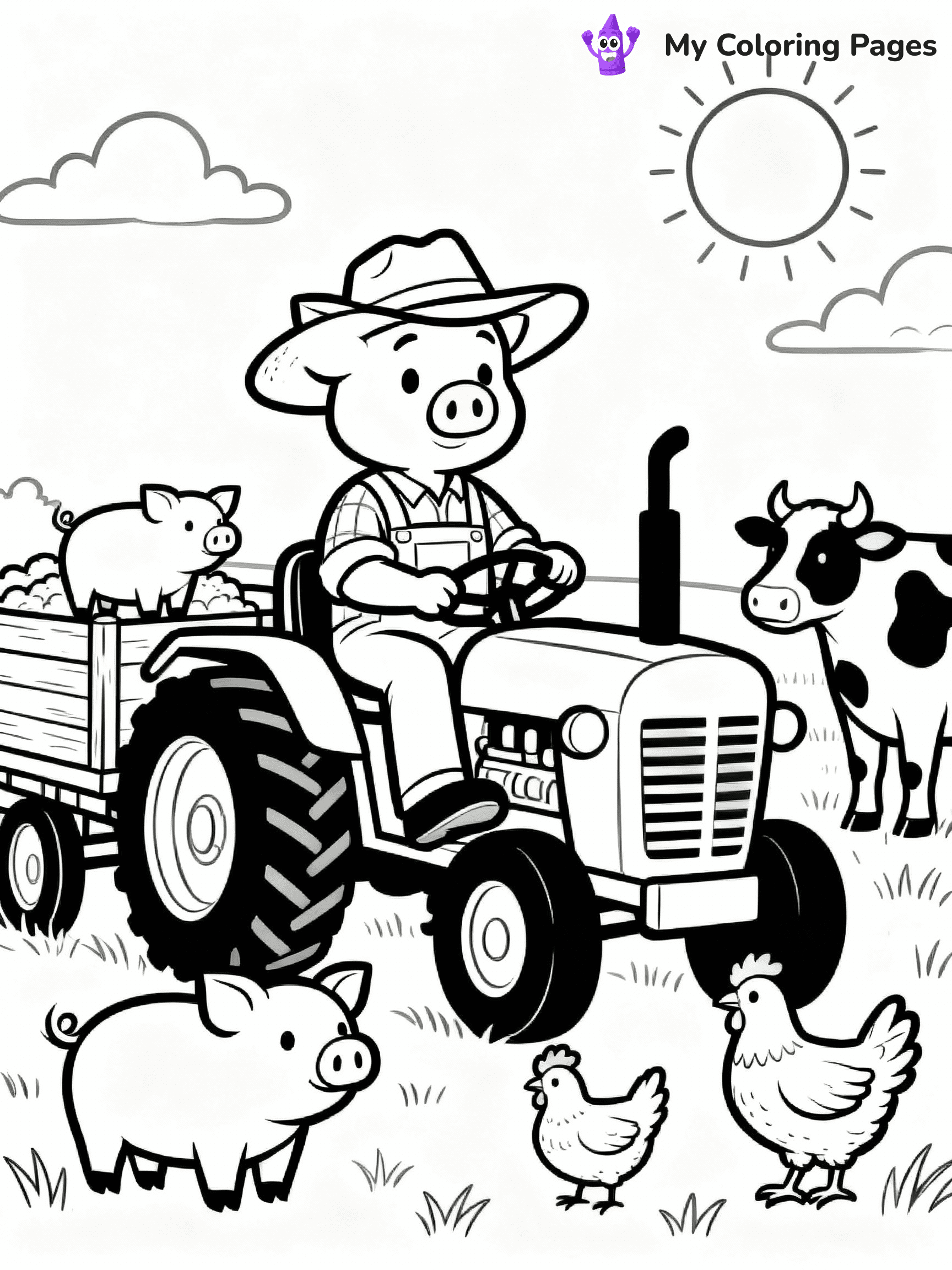 Pig Coloring Pages - 45