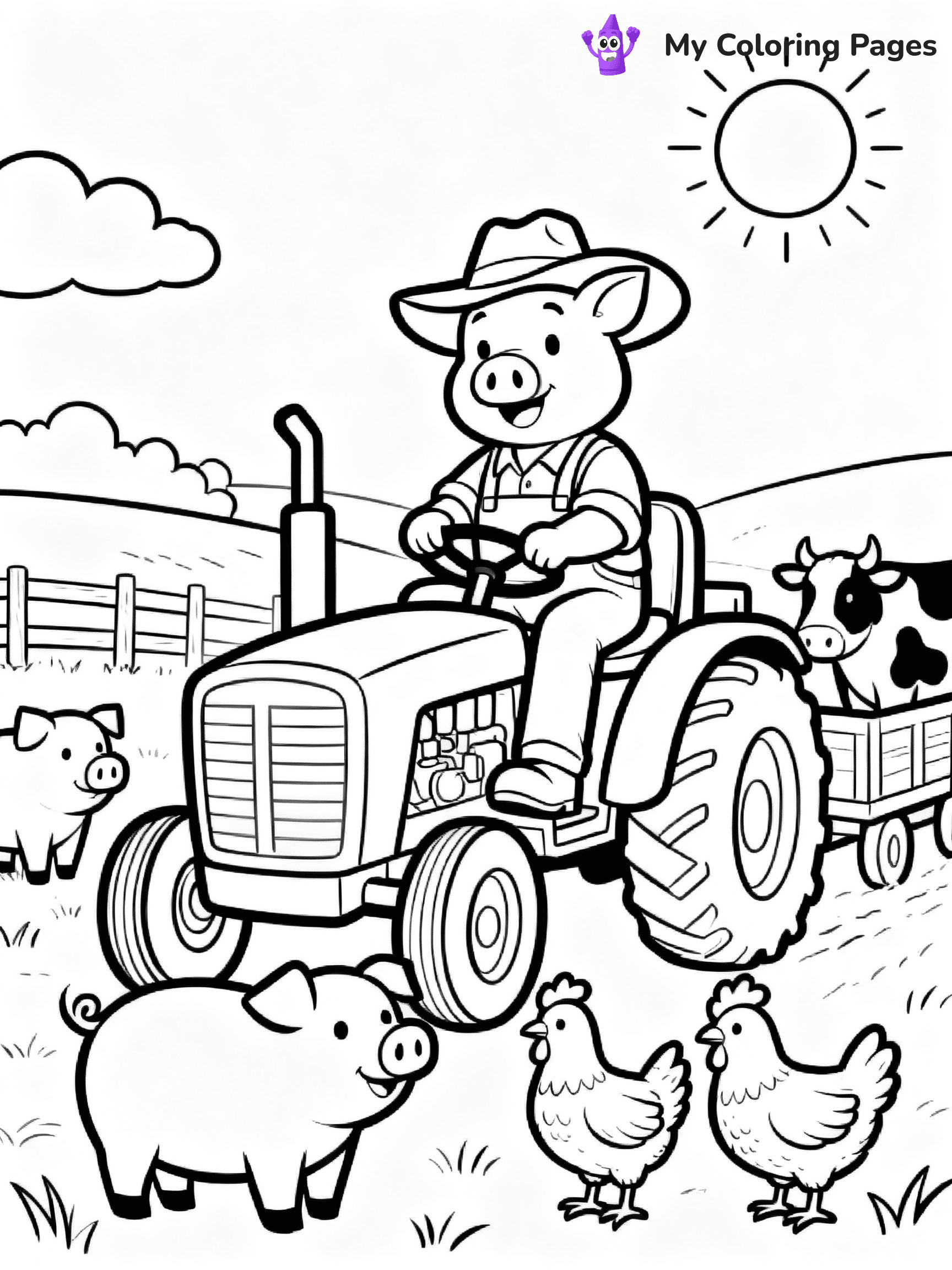 Pig Coloring Pages - 44