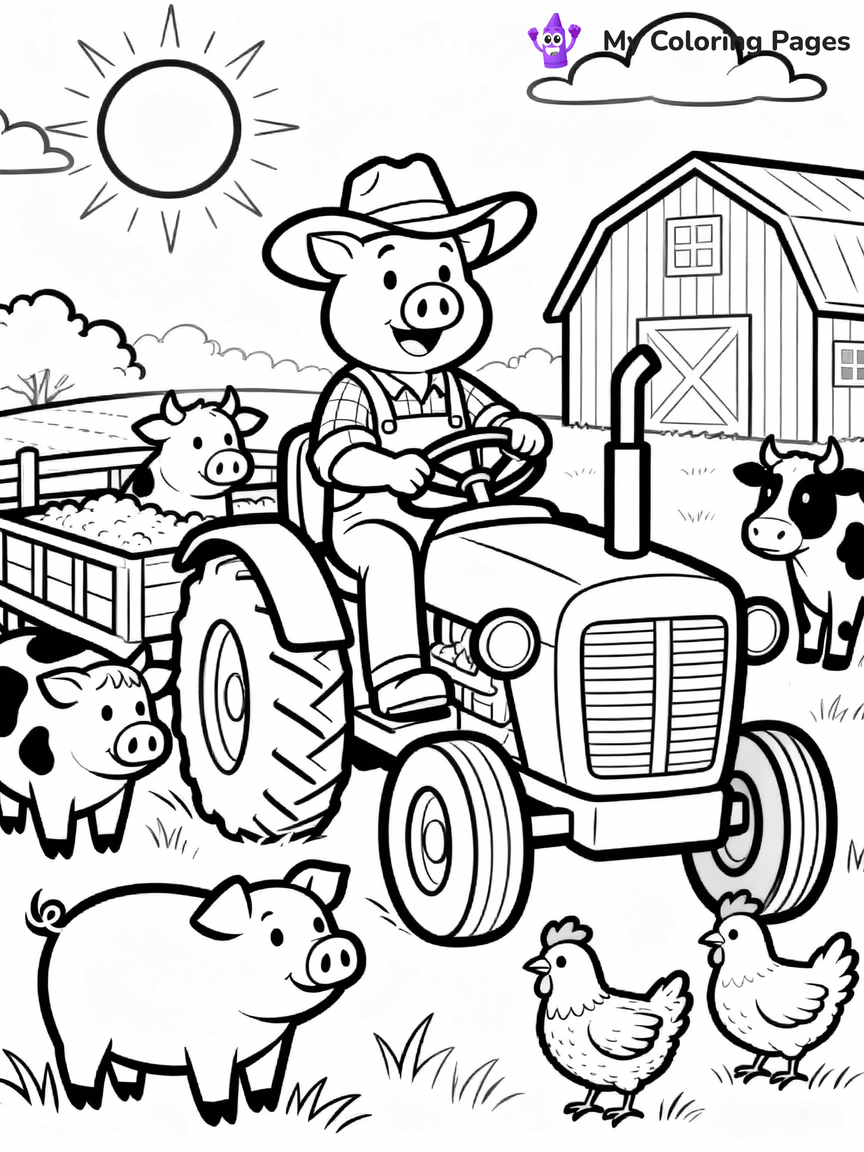 Pig Coloring Pages - 43