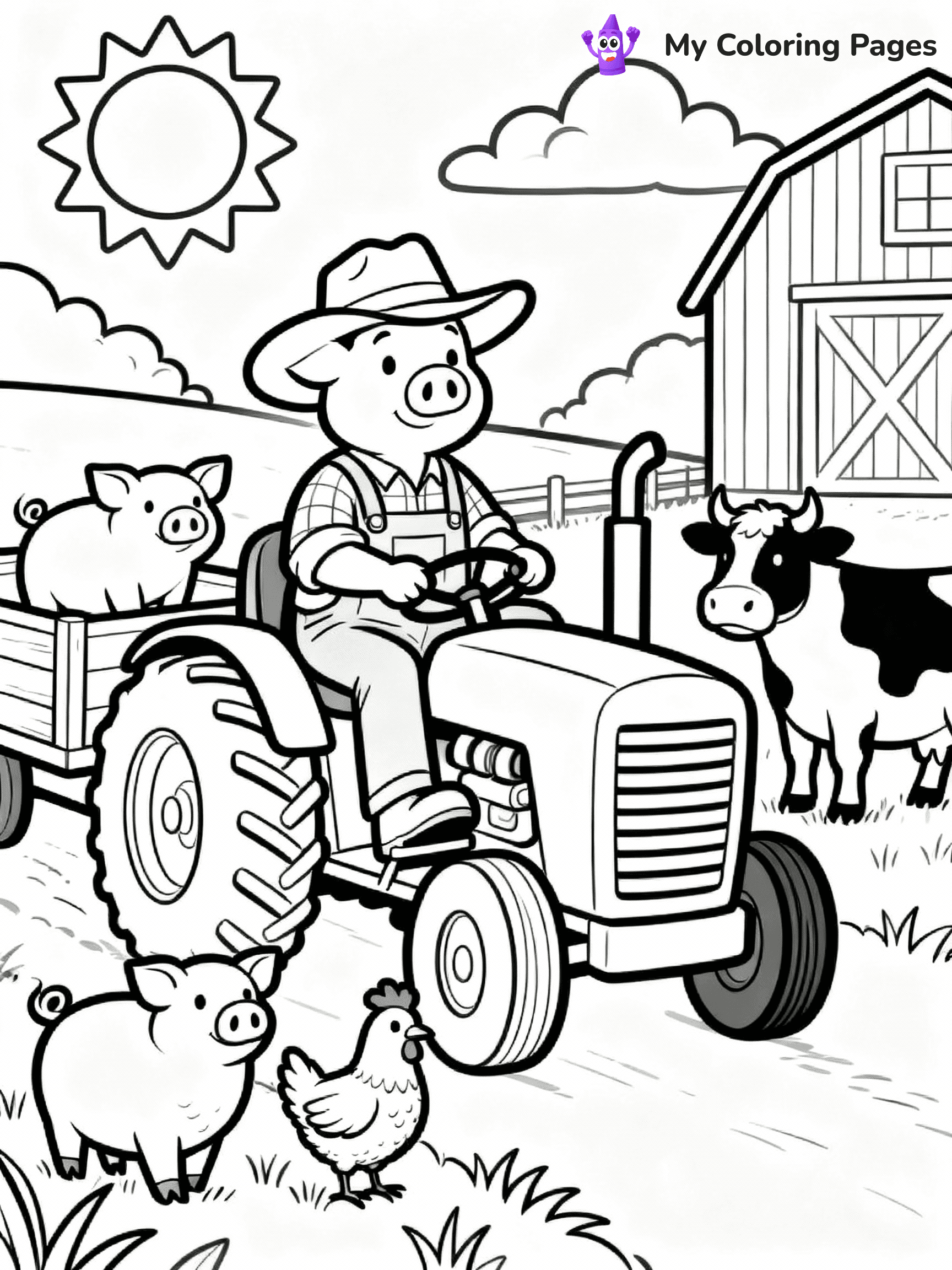 Pig Coloring Pages - 36